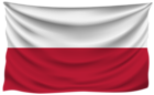 Poland Wrinkled Flag