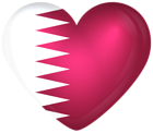 Qatar Large Heart Flag