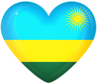 Rwanda Large Heart Flag