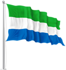 Sierra Leone Waving Flag PNG Image