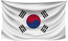 South Korea Wrinkled Flag