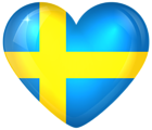 Sweden Large Heart Flag