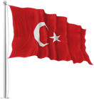 Turkey Waving Flag PNG Image