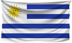 Uruguay Wrinkled Flag