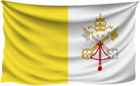 Vatican City Wrinkled Flag