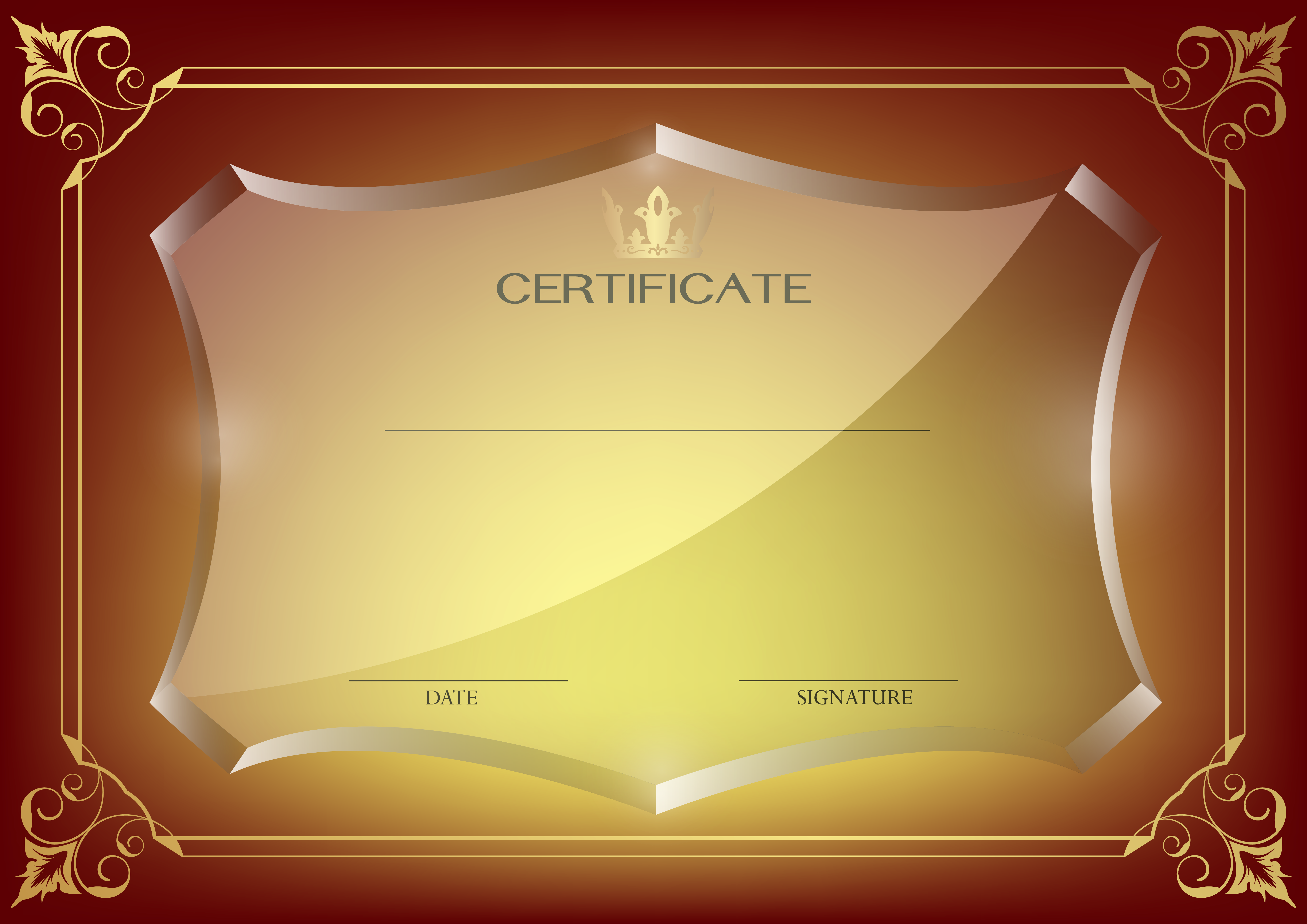 Red Certificate Template PNG Image​ | Gallery Yopriceville - High-Quality  Free Images and Transparent PNG Clipart