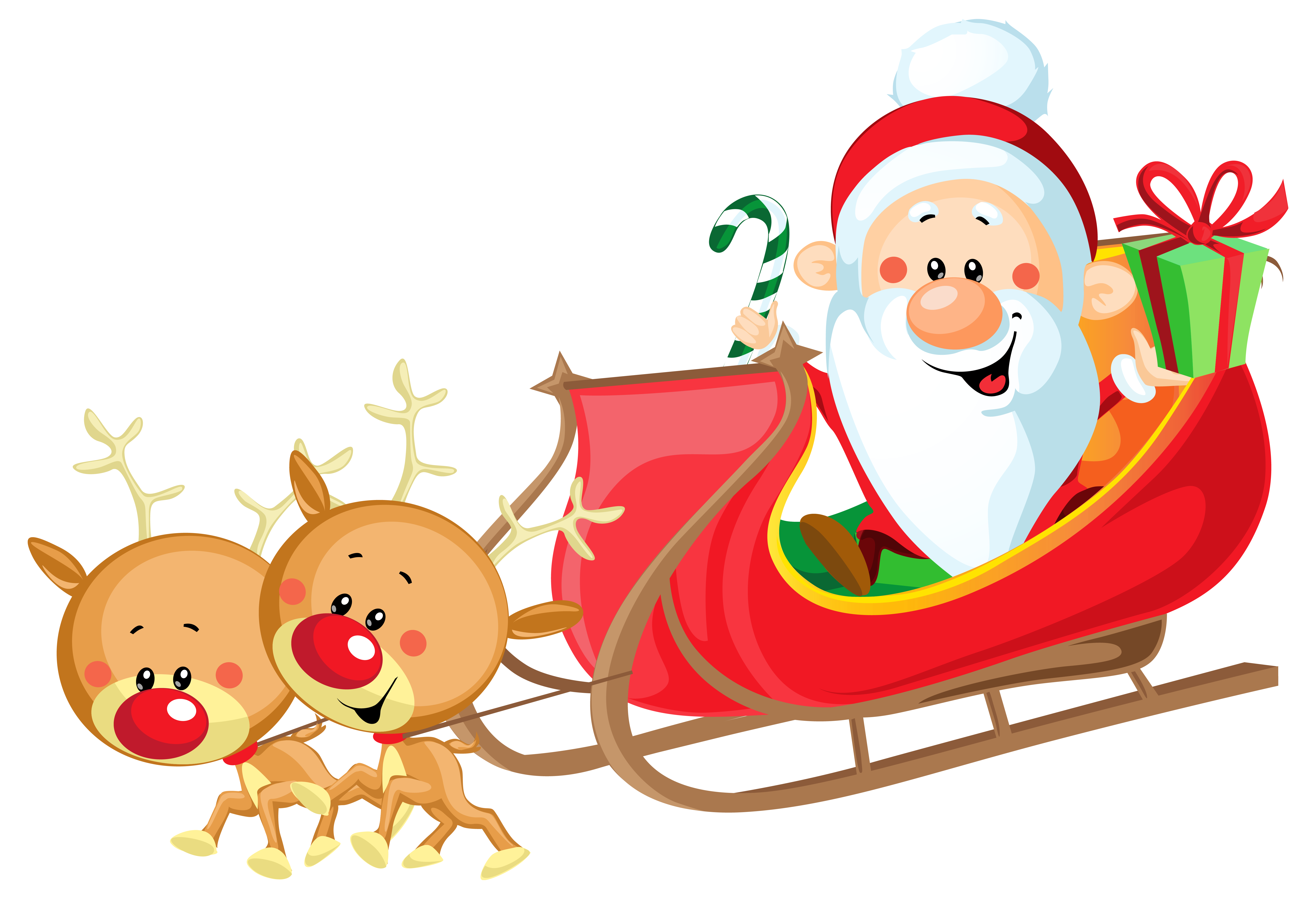 santa sleigh clipart for kids