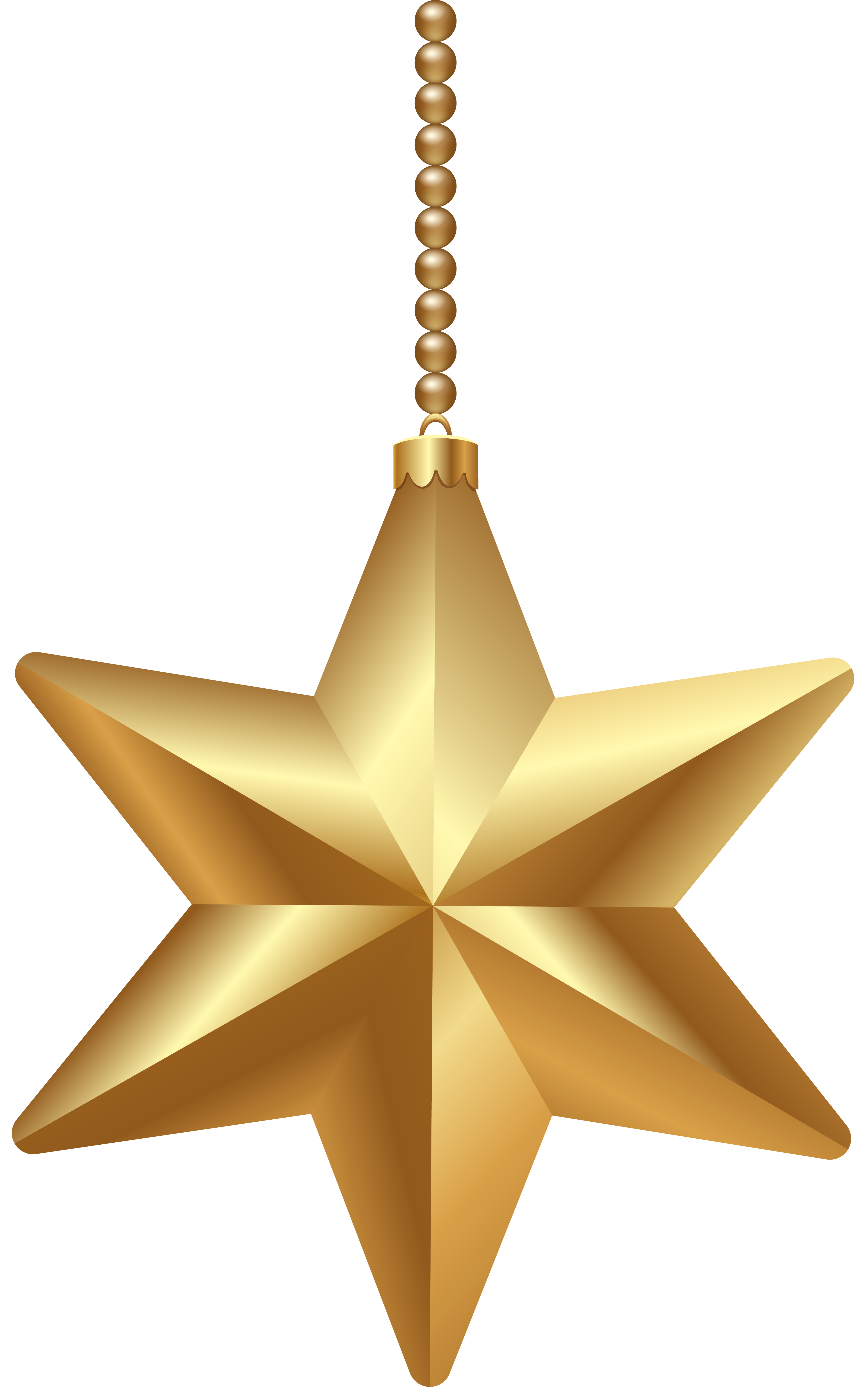 gold christmas star