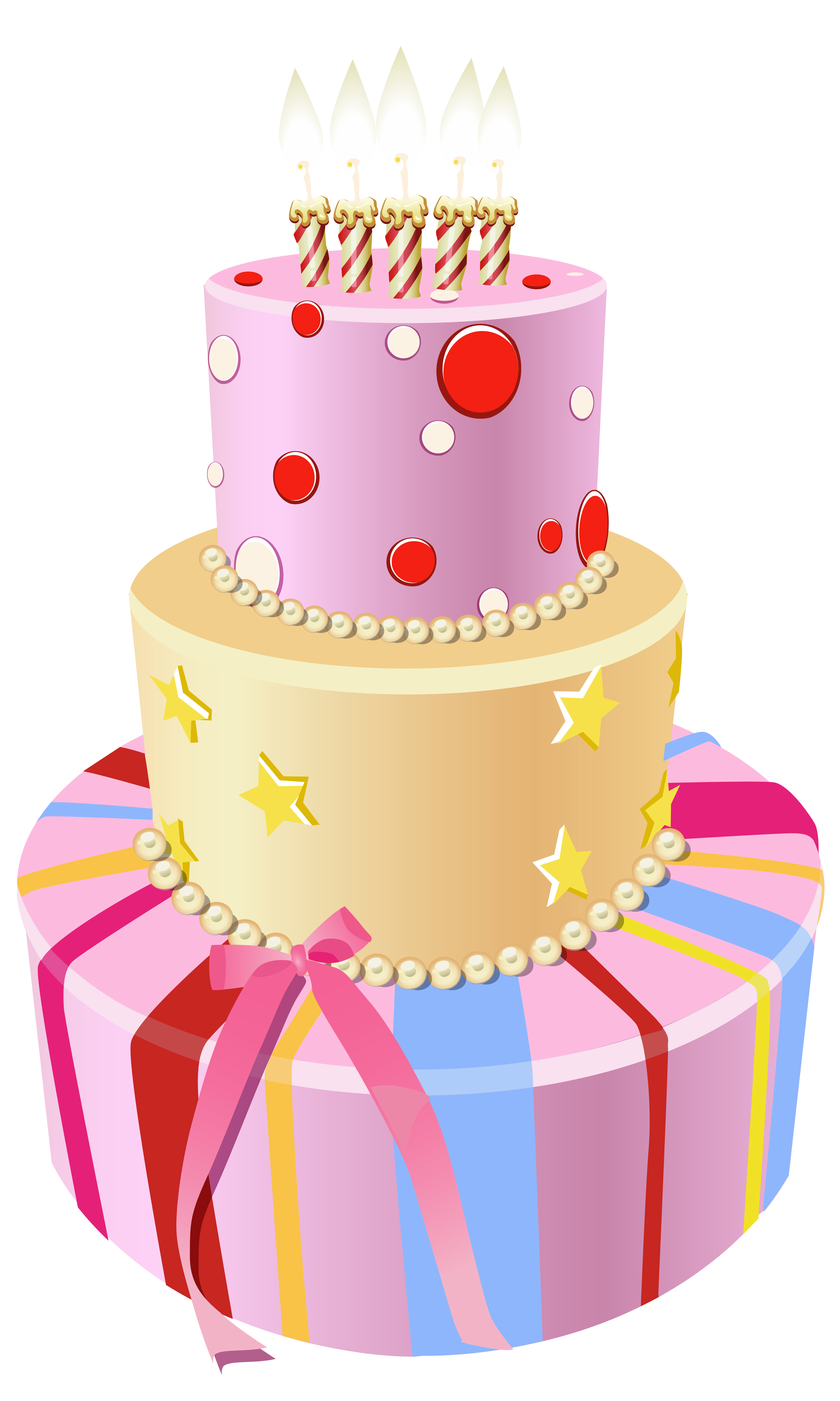 pink birthday cake clipart