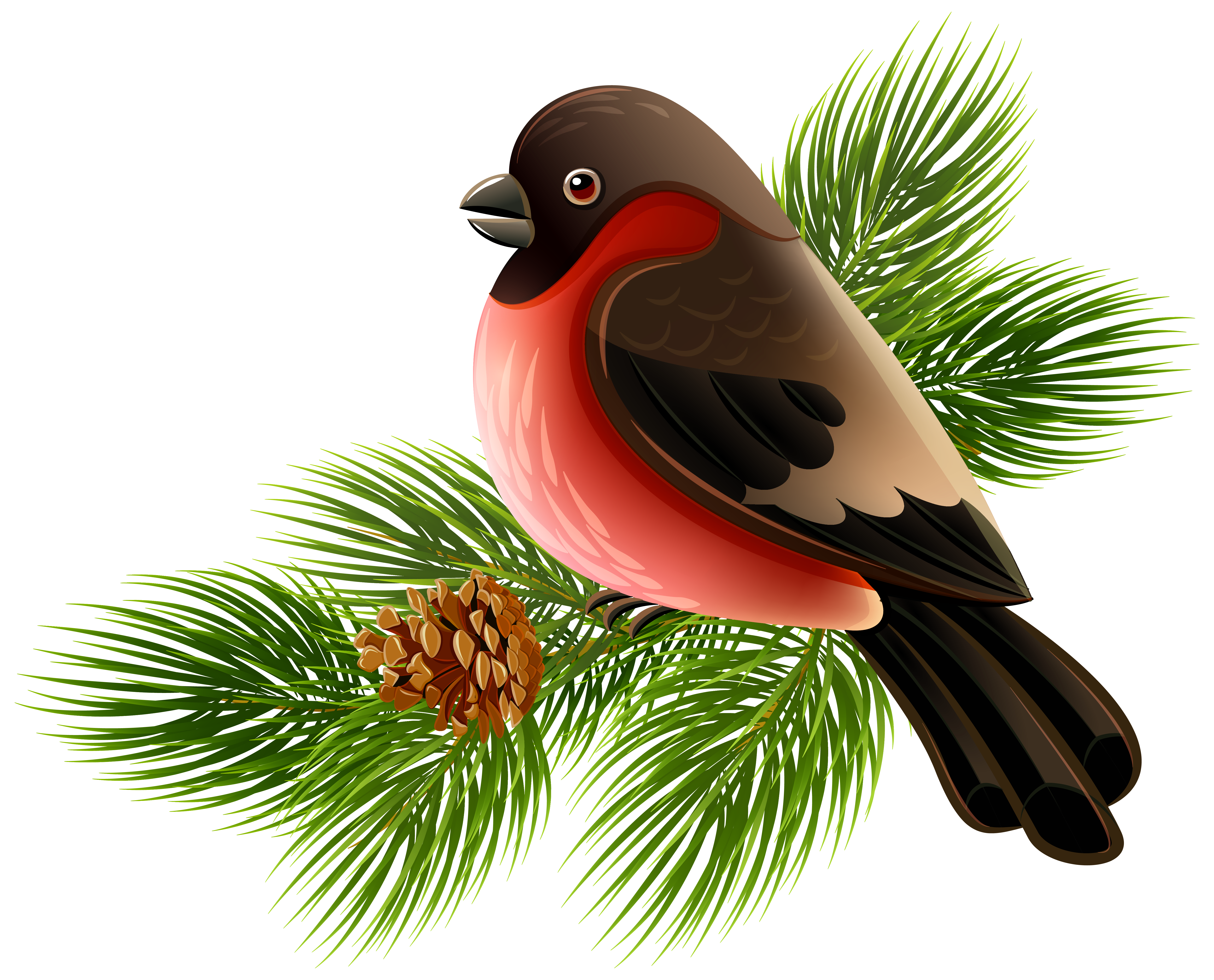 bird on a branch clip art