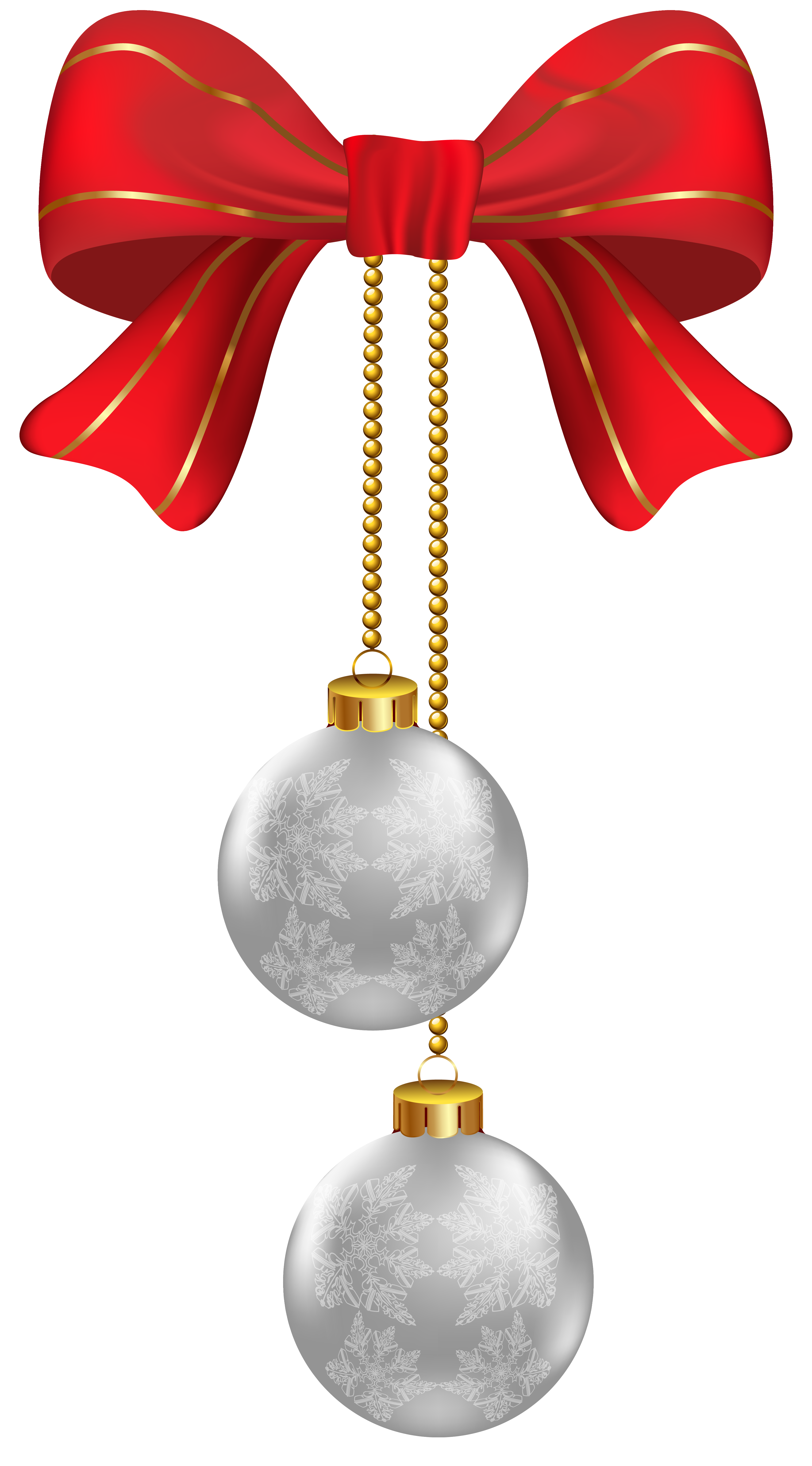 silver christmas ornament png