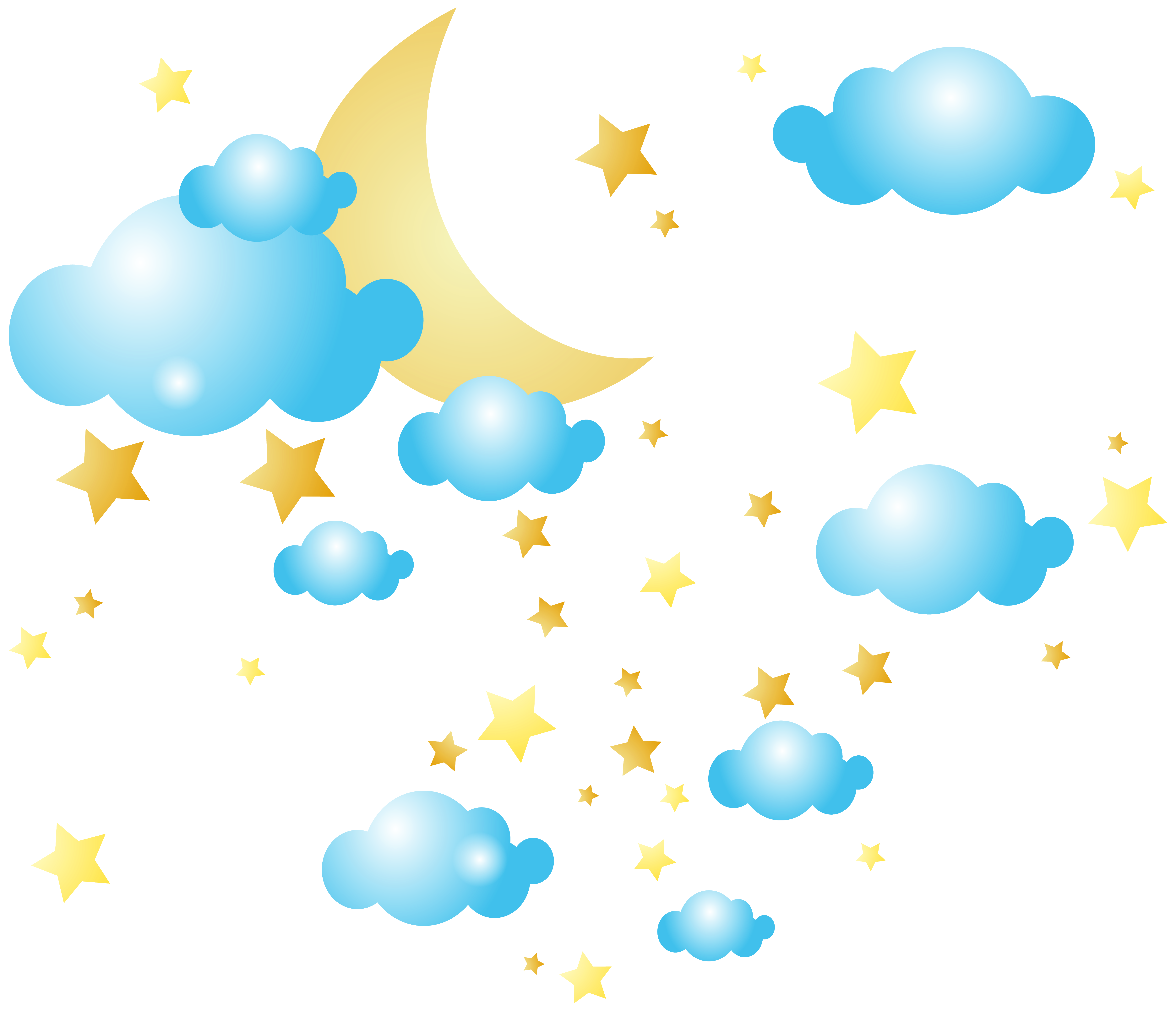 Moon PNG Moon Clipart Moon Clouds Digital Download 