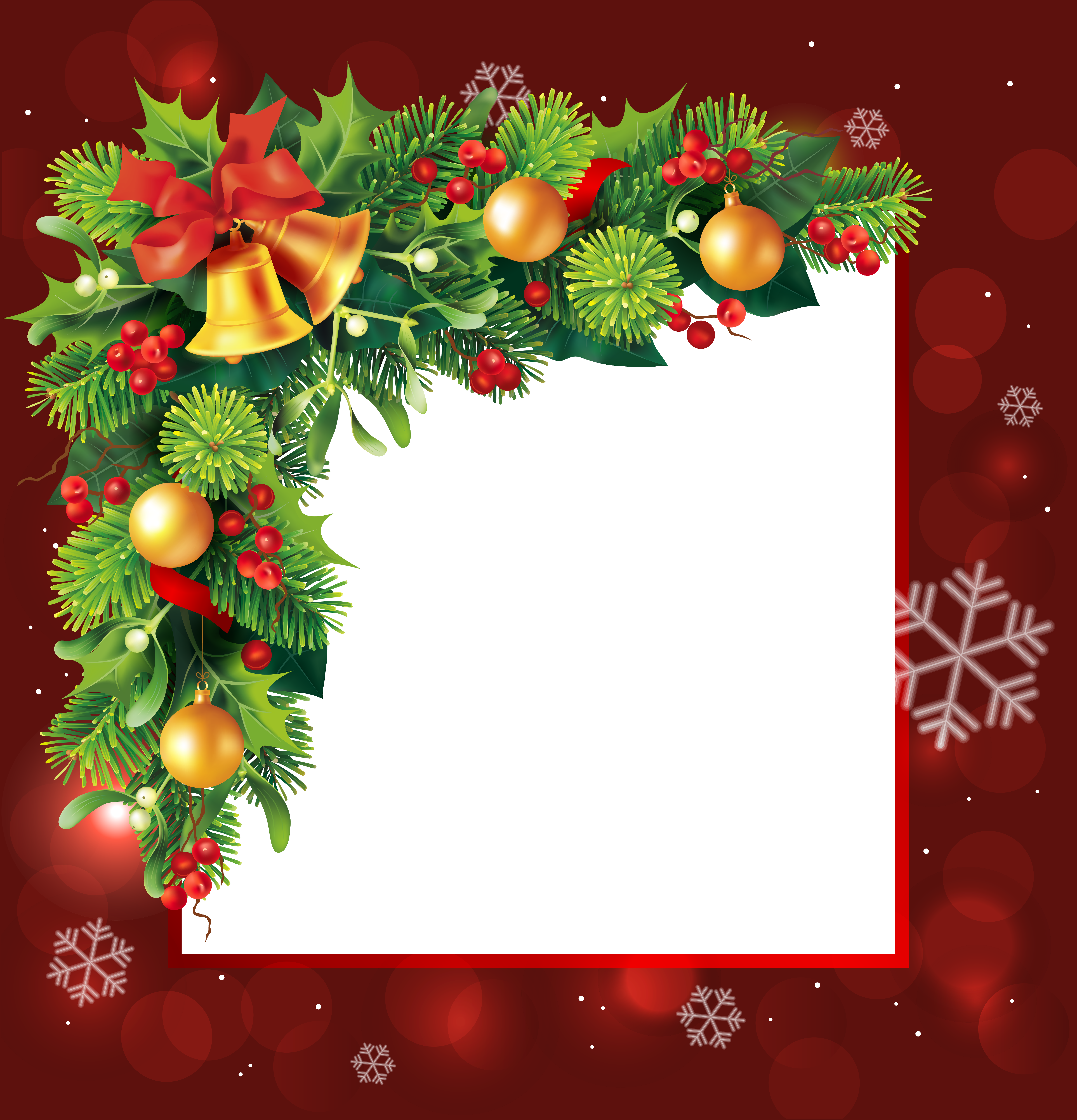 christmas frames and borders red