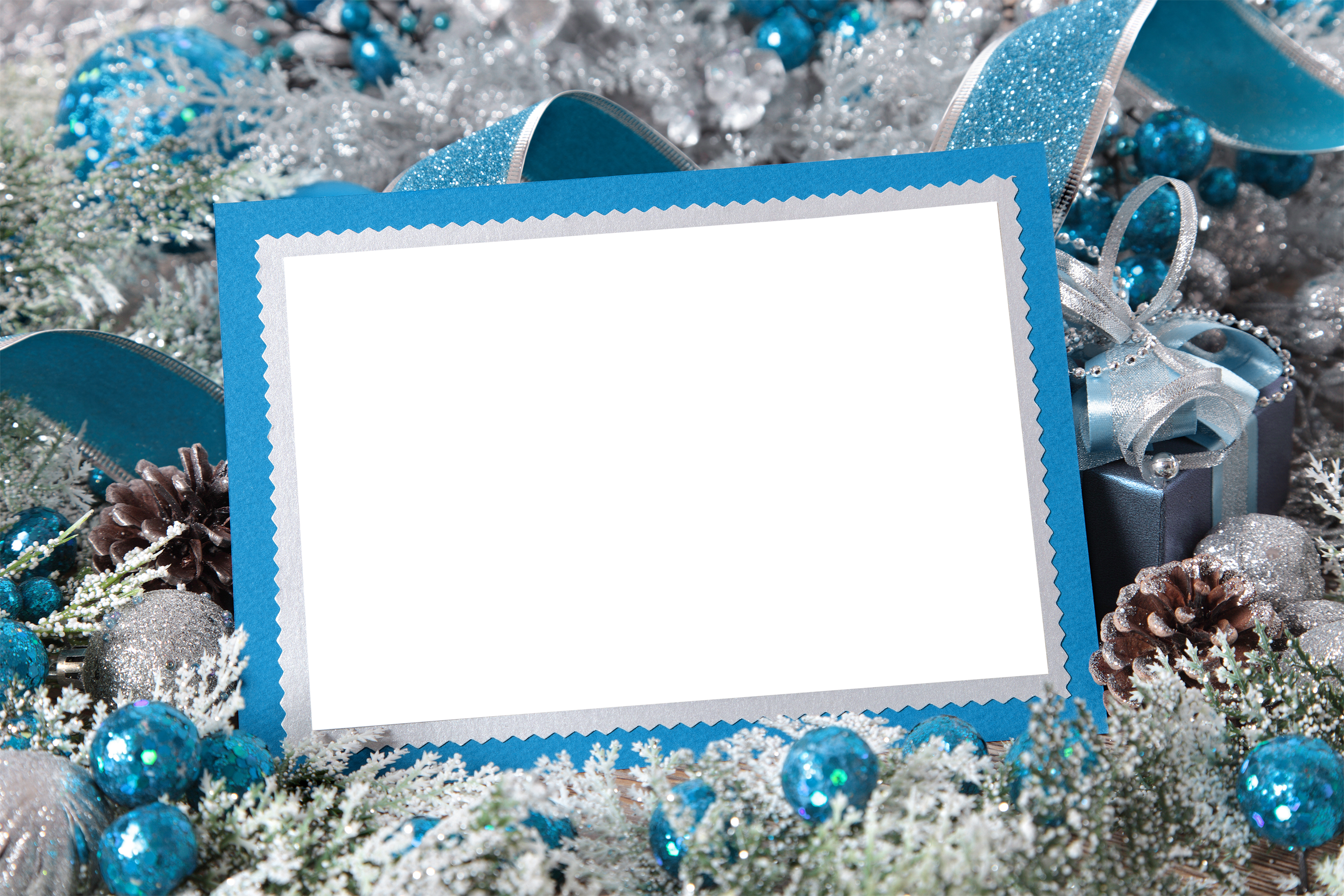 blue christmas border