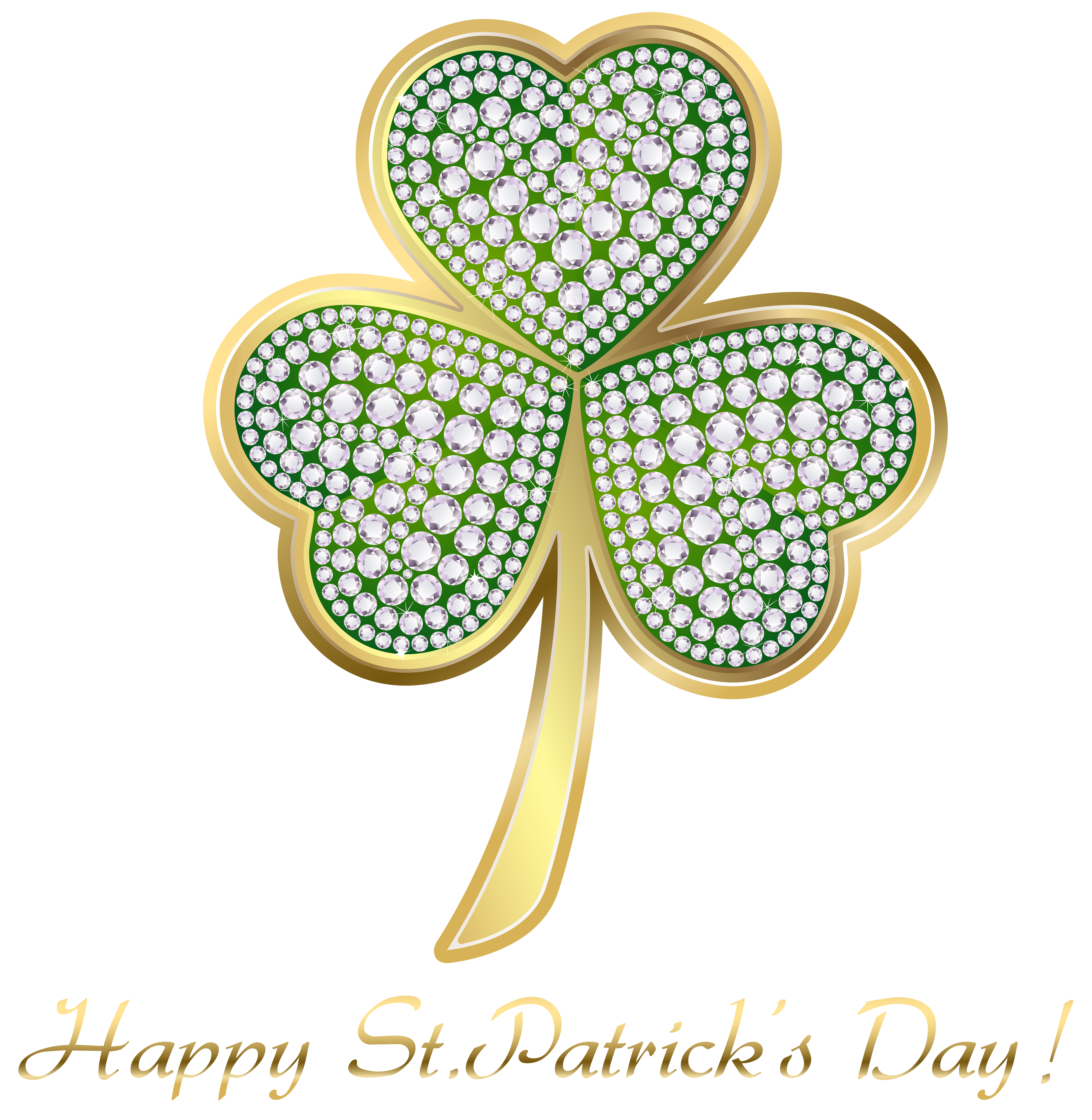 St Patricks day clipart, shamrock png, four leaf clover