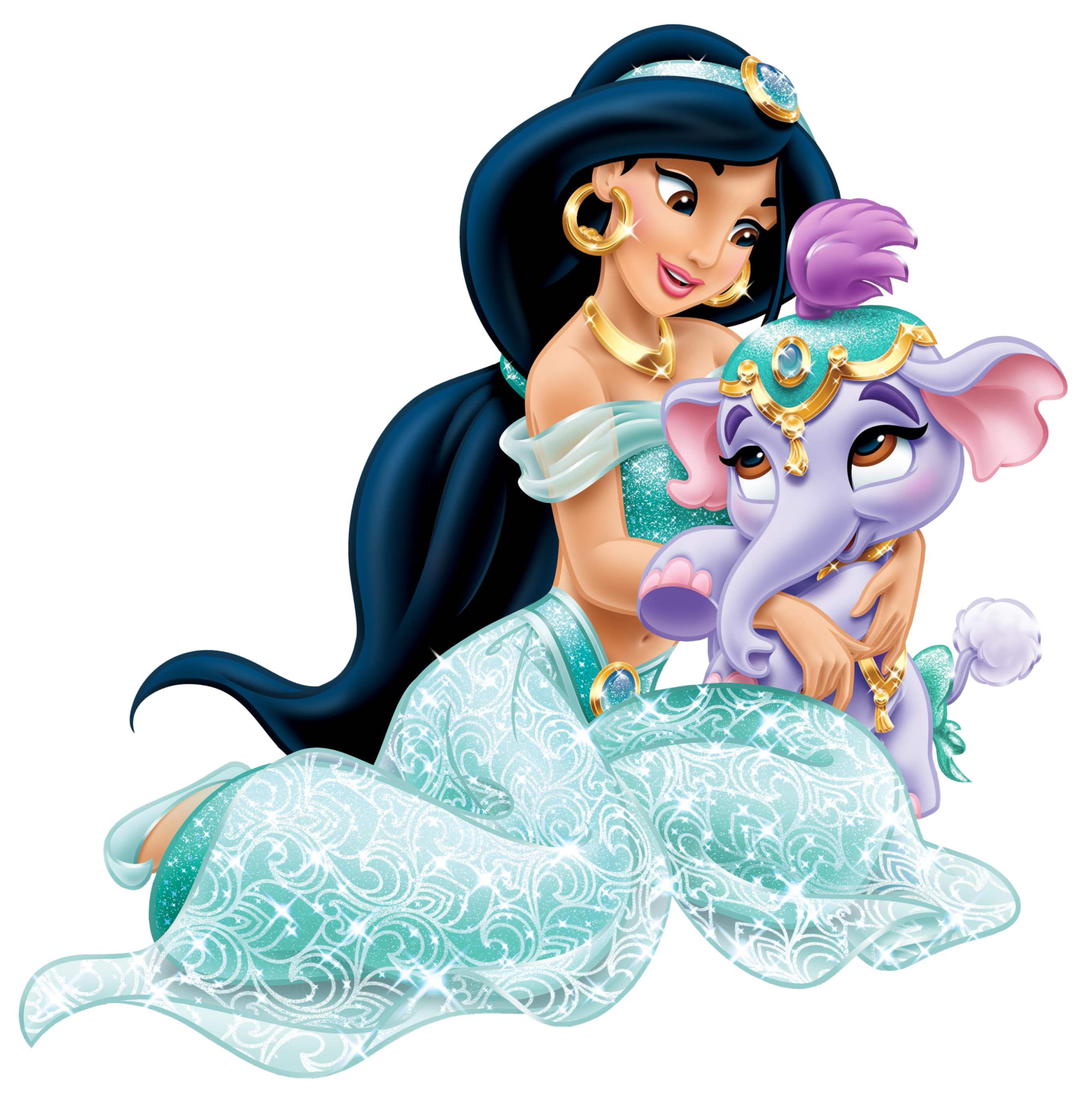 Princess Jasmine Genie Cute Clipart PNG Files DIGITAL DOWNLOAD