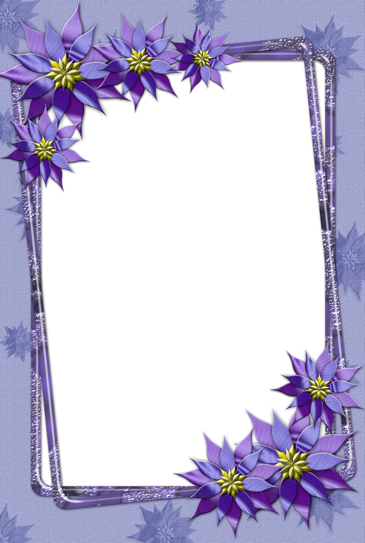 purple flower border