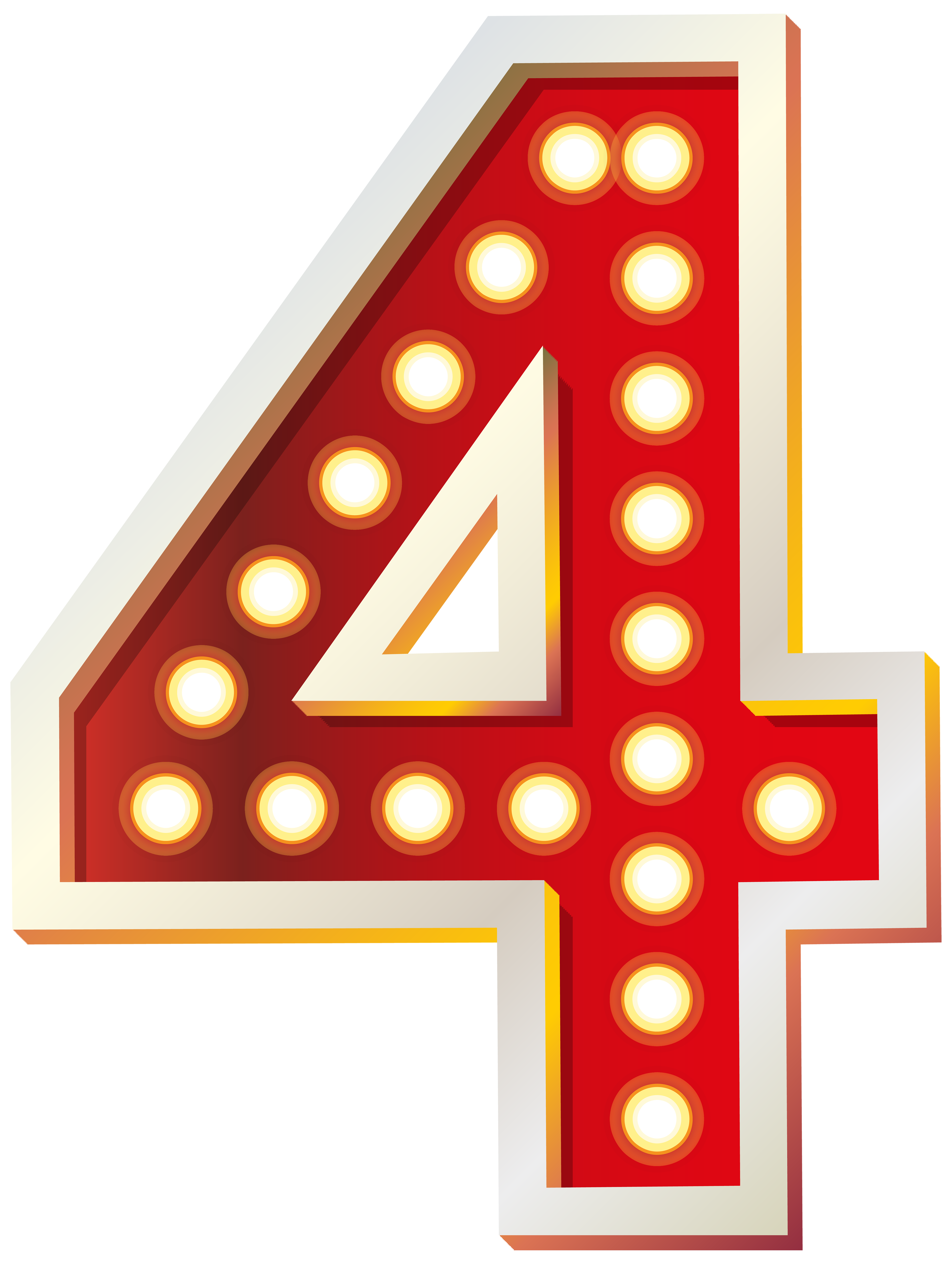 red number 4 clipart