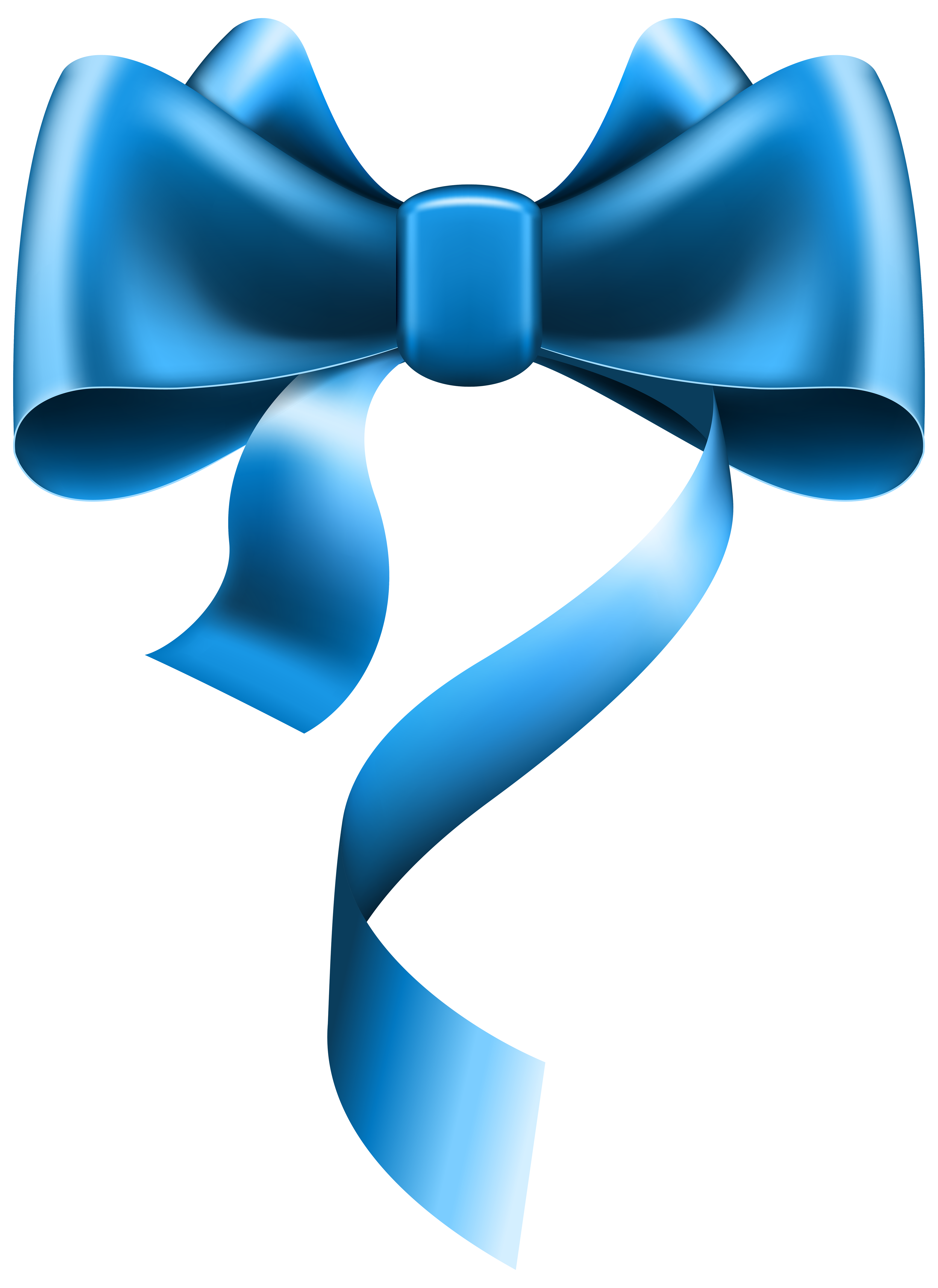 Blue Bow Transparent PNG Clip Art Image​