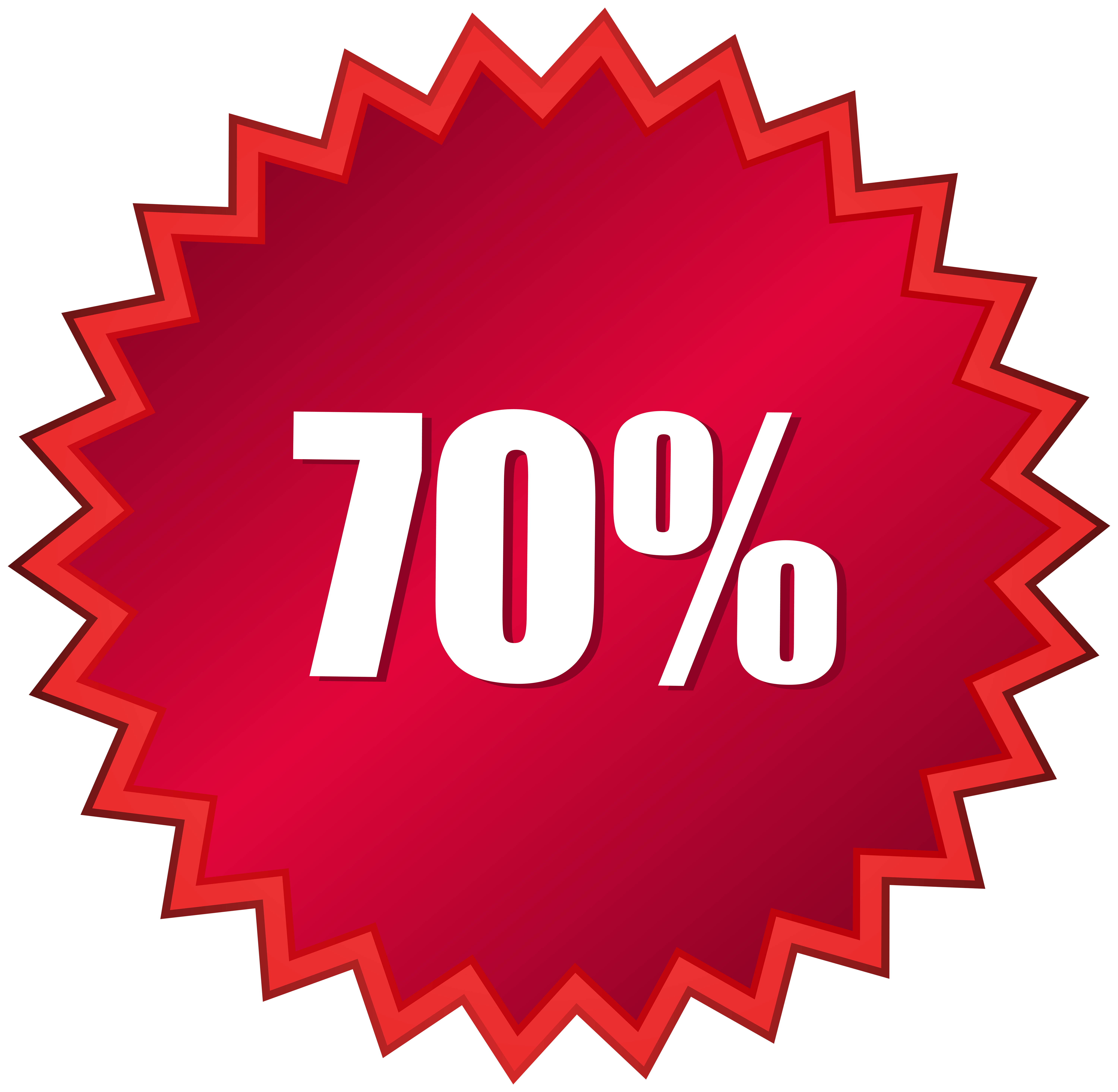 70 Off Sale Label PNG Clip Art Image​