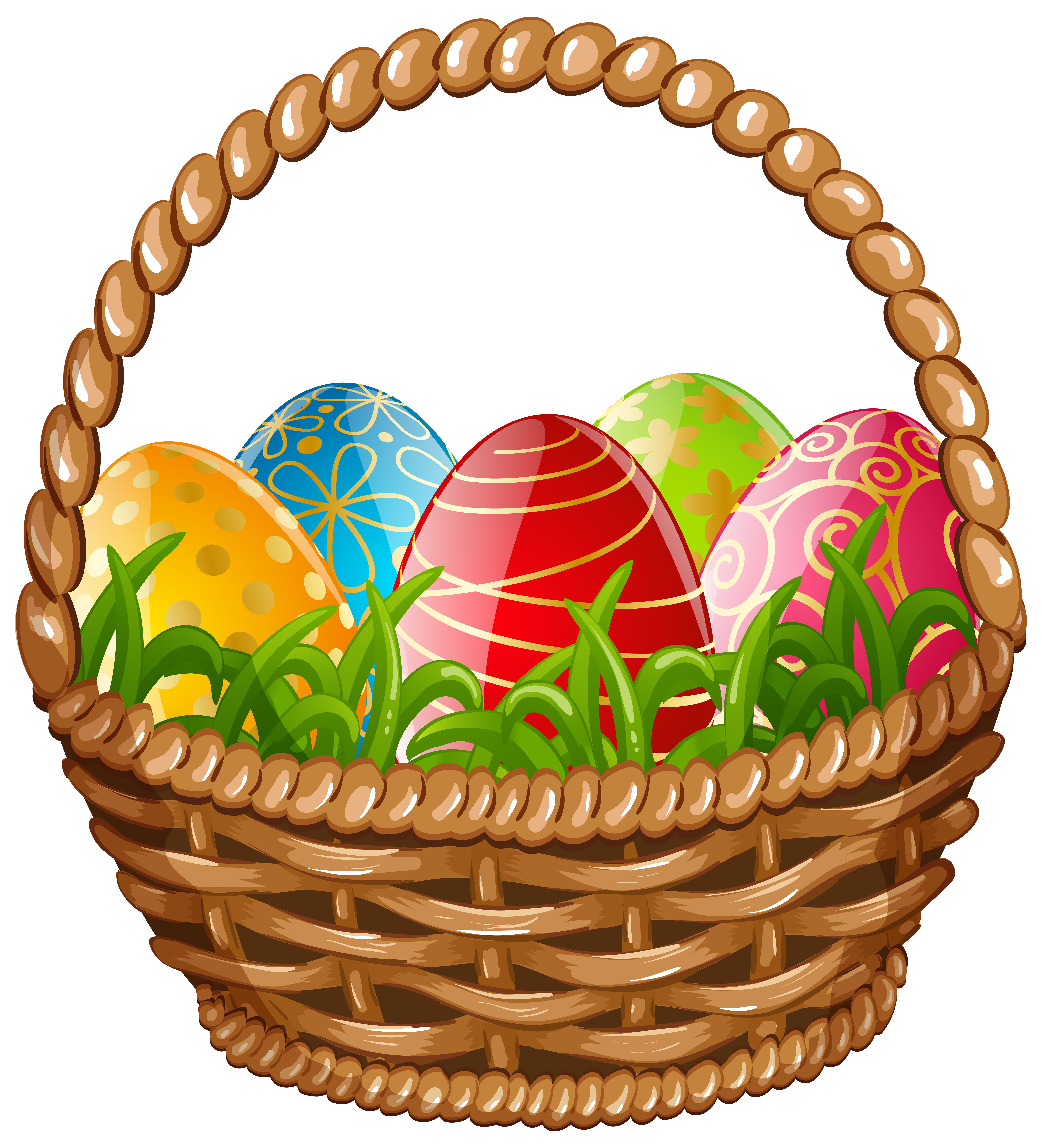 Easter Egg Basket PNG Clip Art Image​