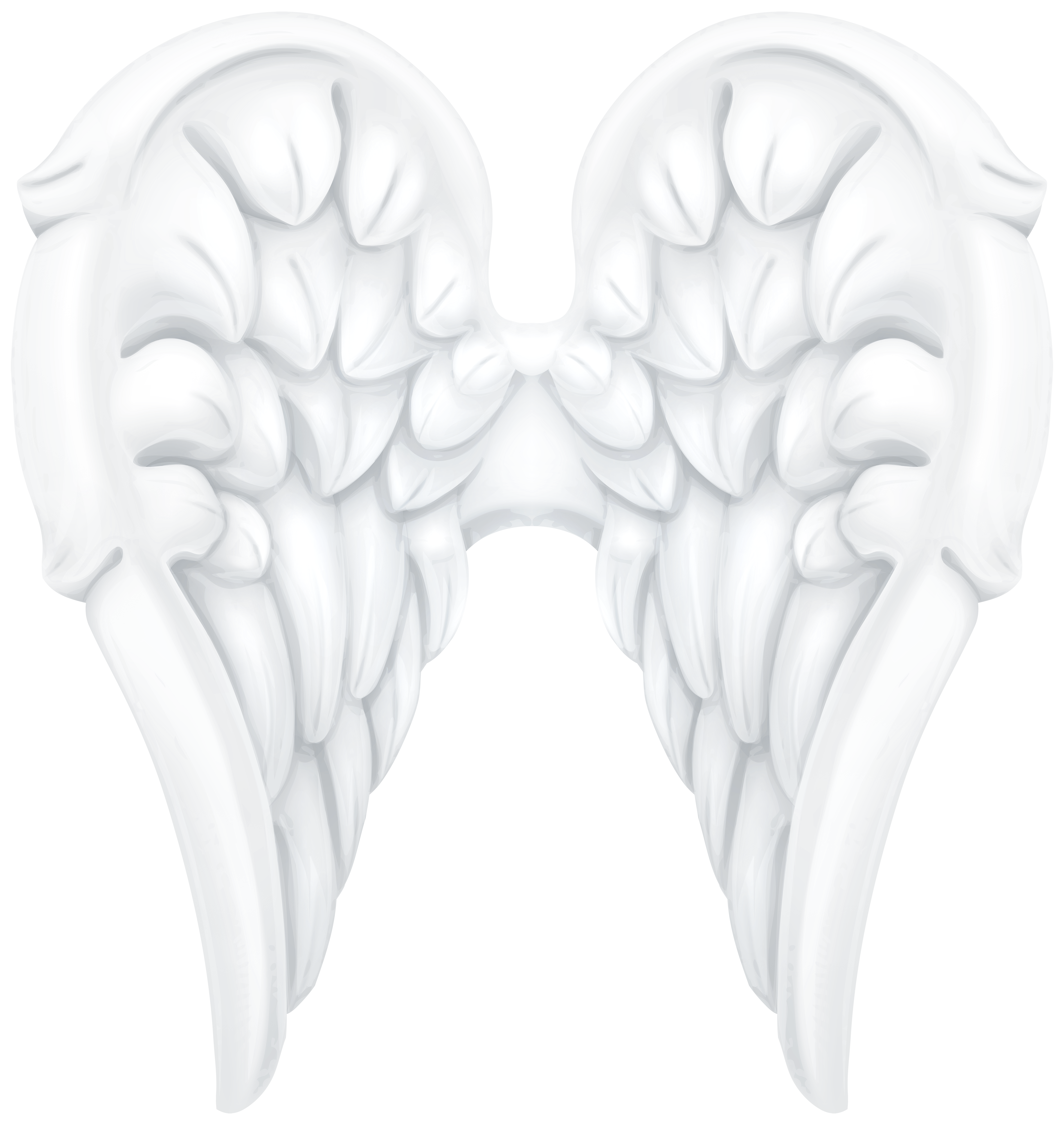angel wings clipart black and white