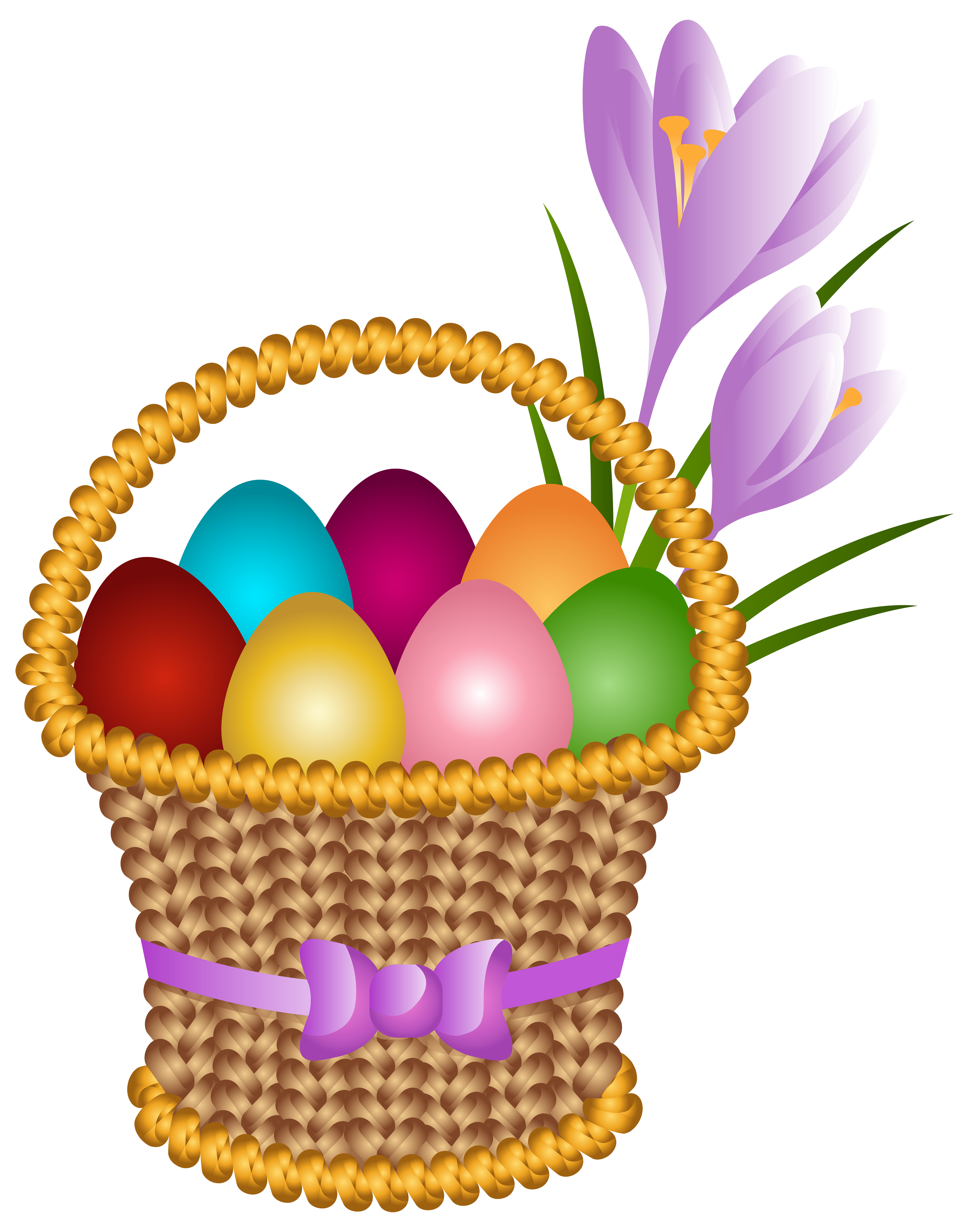 Easter Basket Eggs transparent PNG - StickPNG