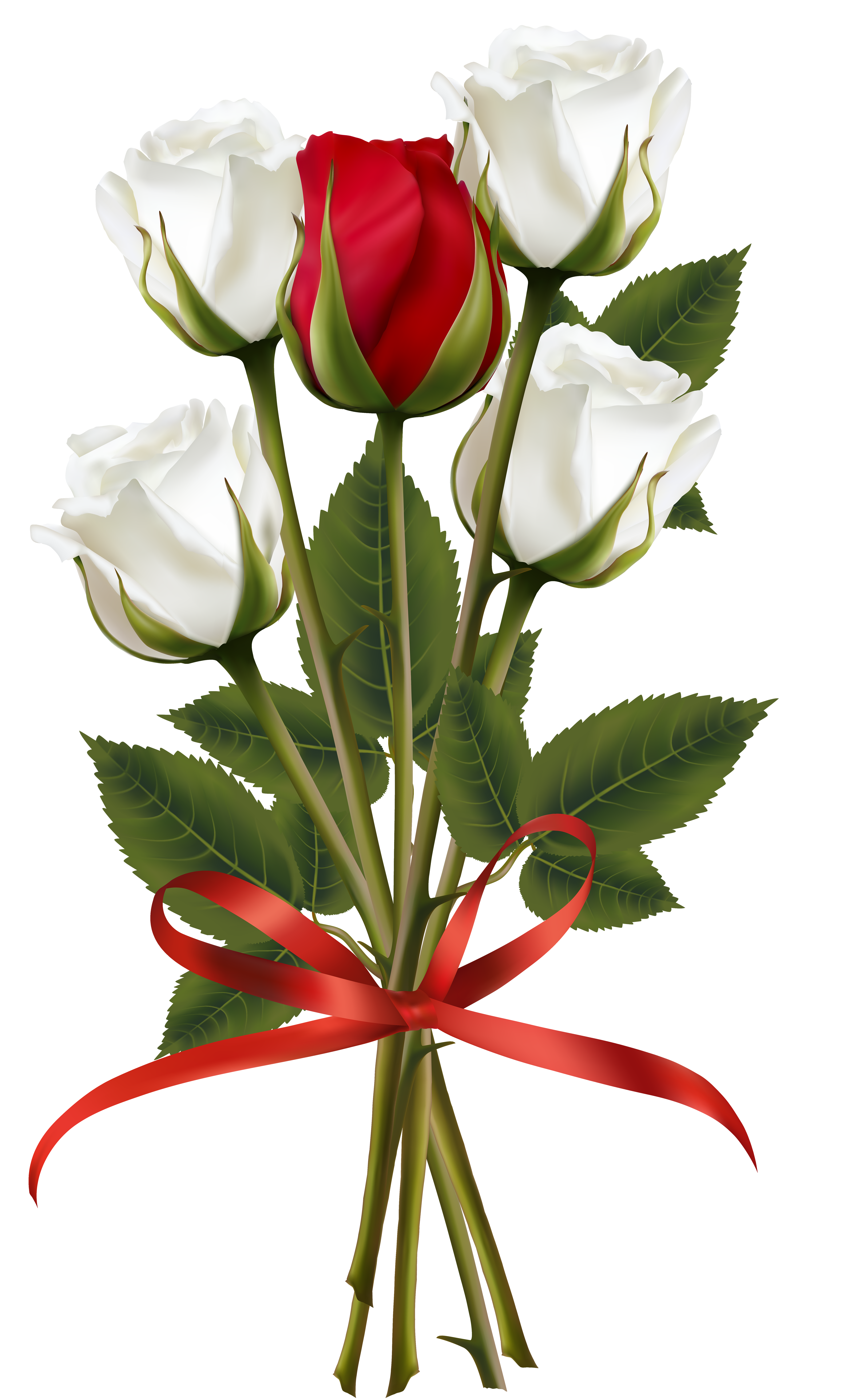 bouquet of red roses clip art