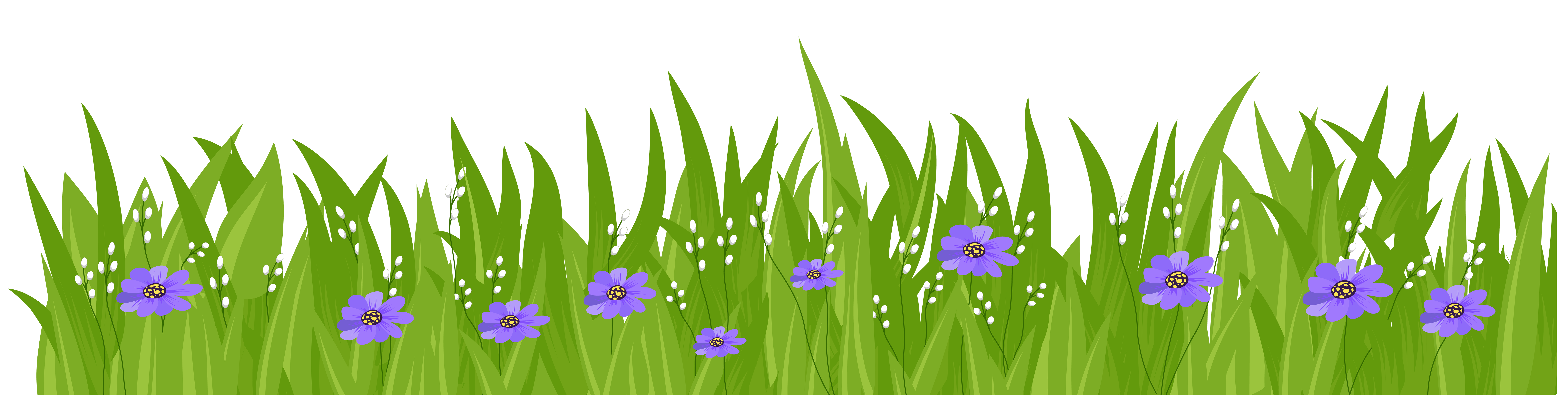 grass and flowers clip art