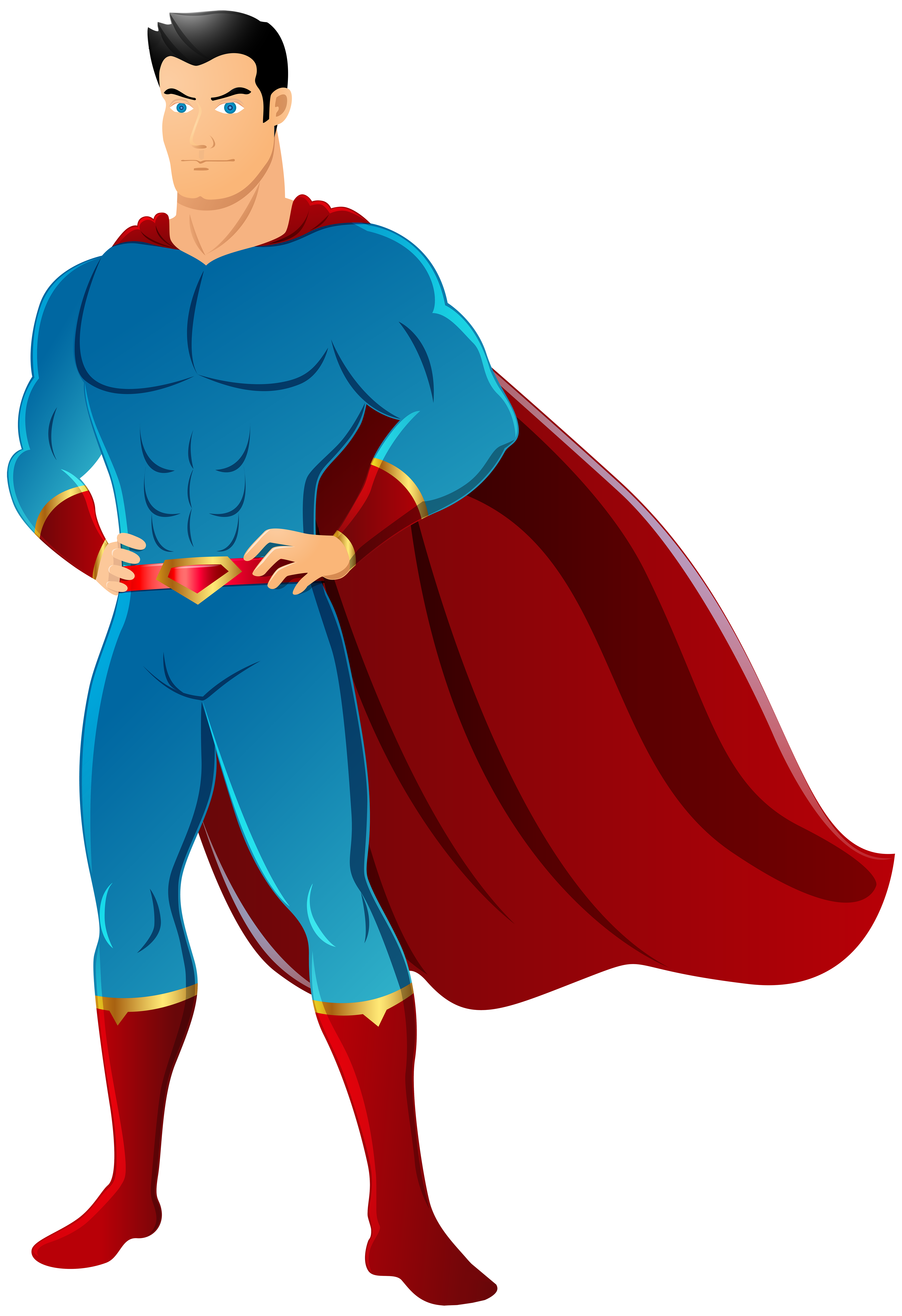 superhero cartoon clipart