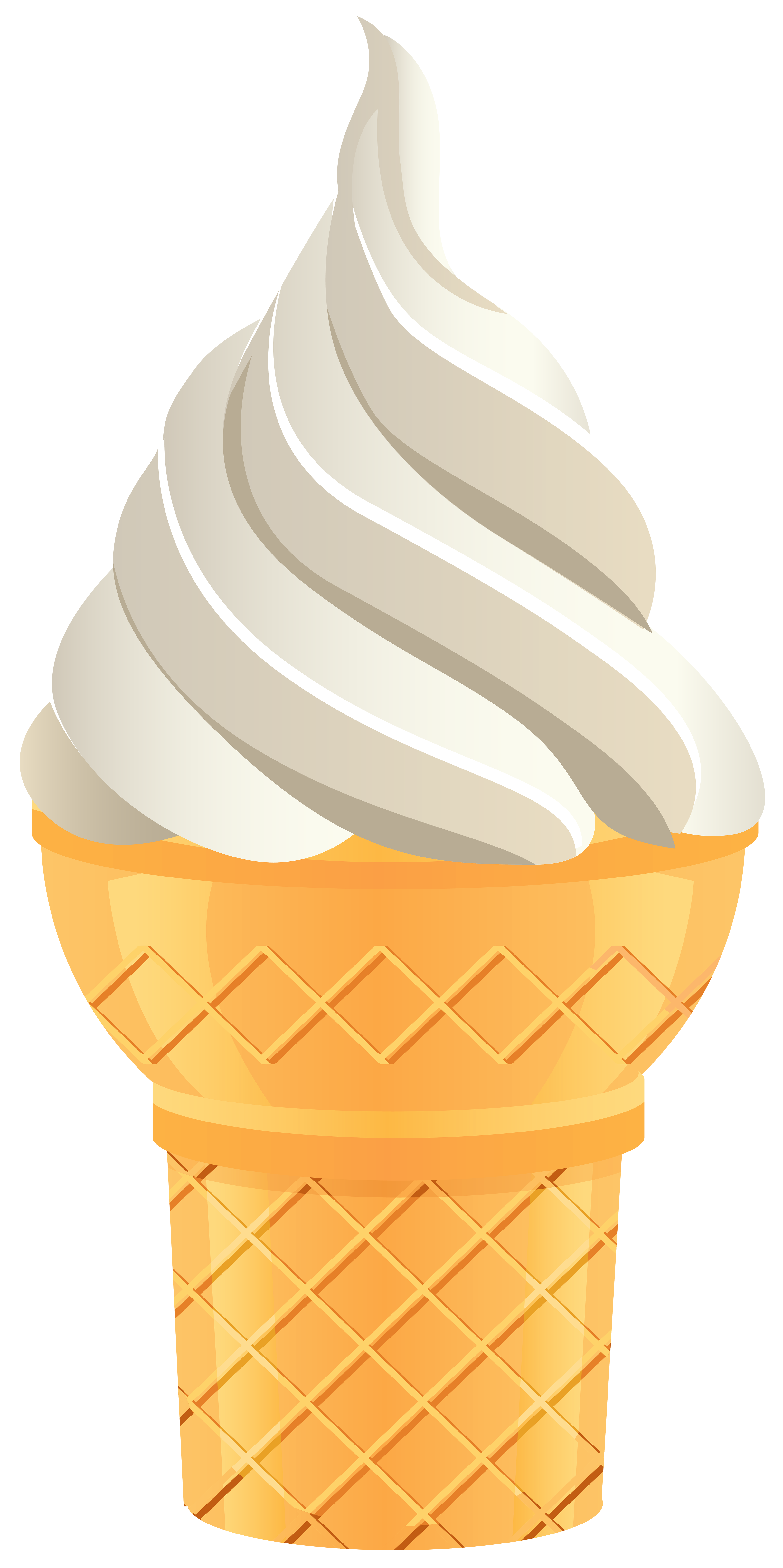 Vanilla Ice Cream Cone PNG Transparent Clip Art Image​ | Gallery  Yopriceville - High-Quality Free Images and Transparent PNG Clipart