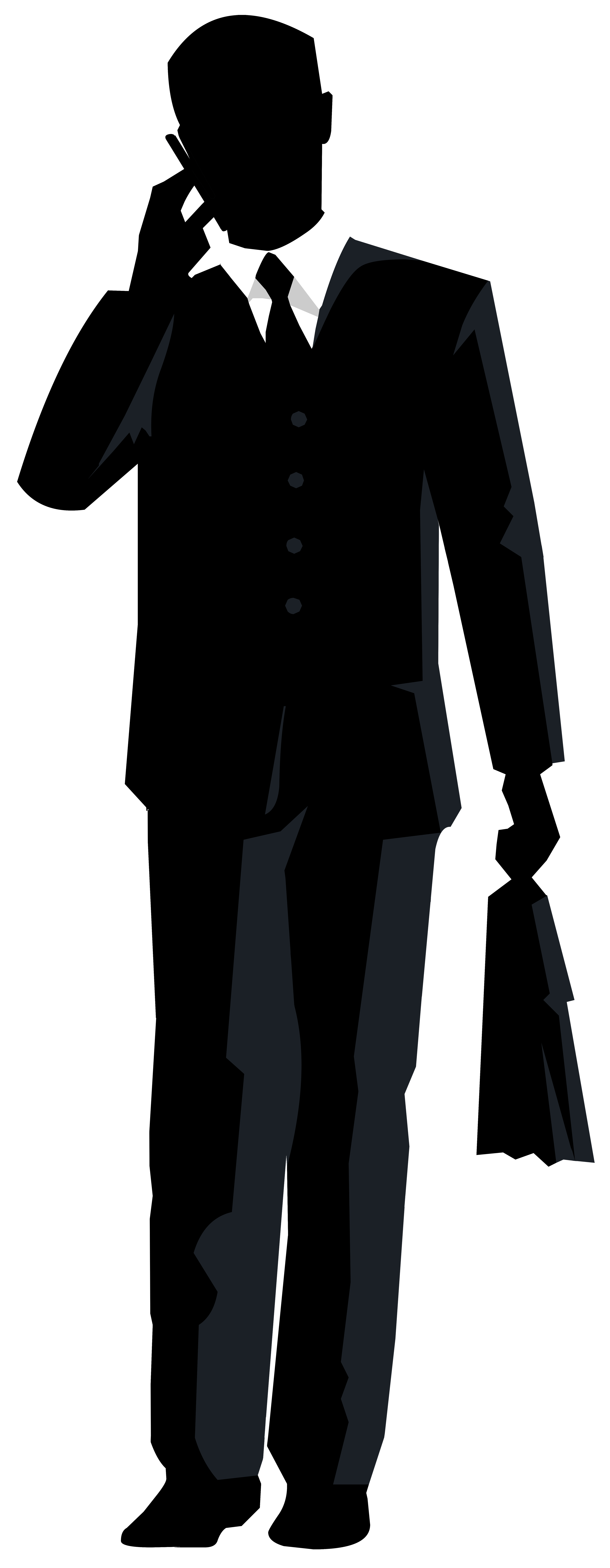 silhouette businessman