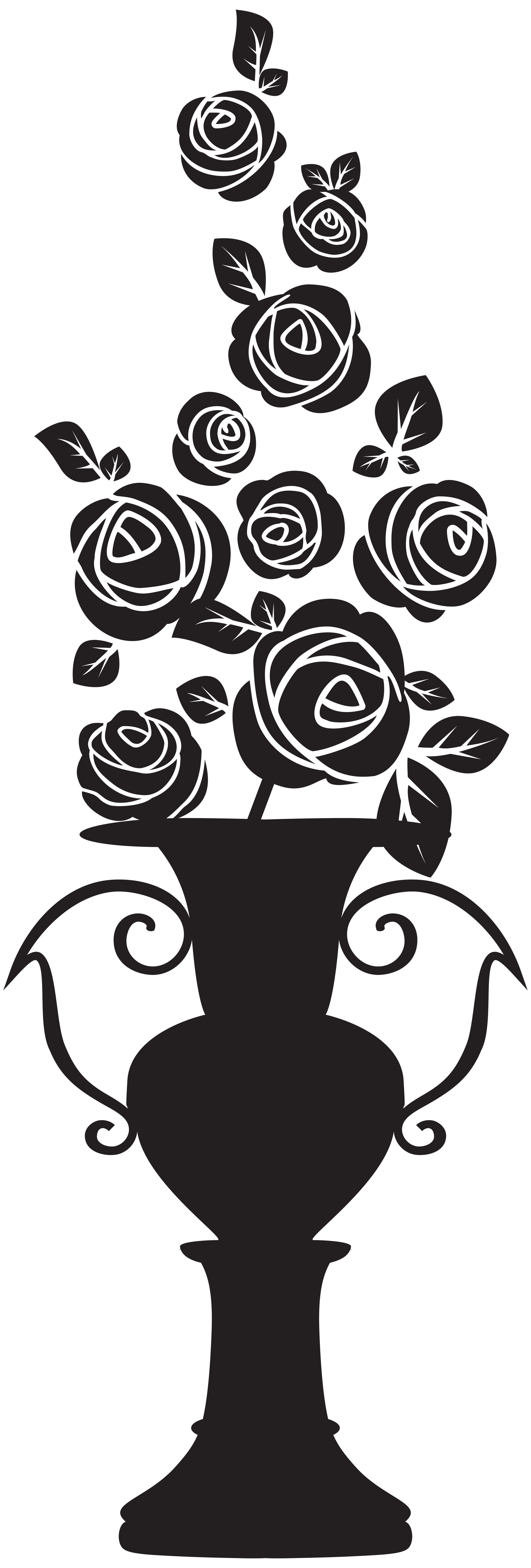 rose silhouette png