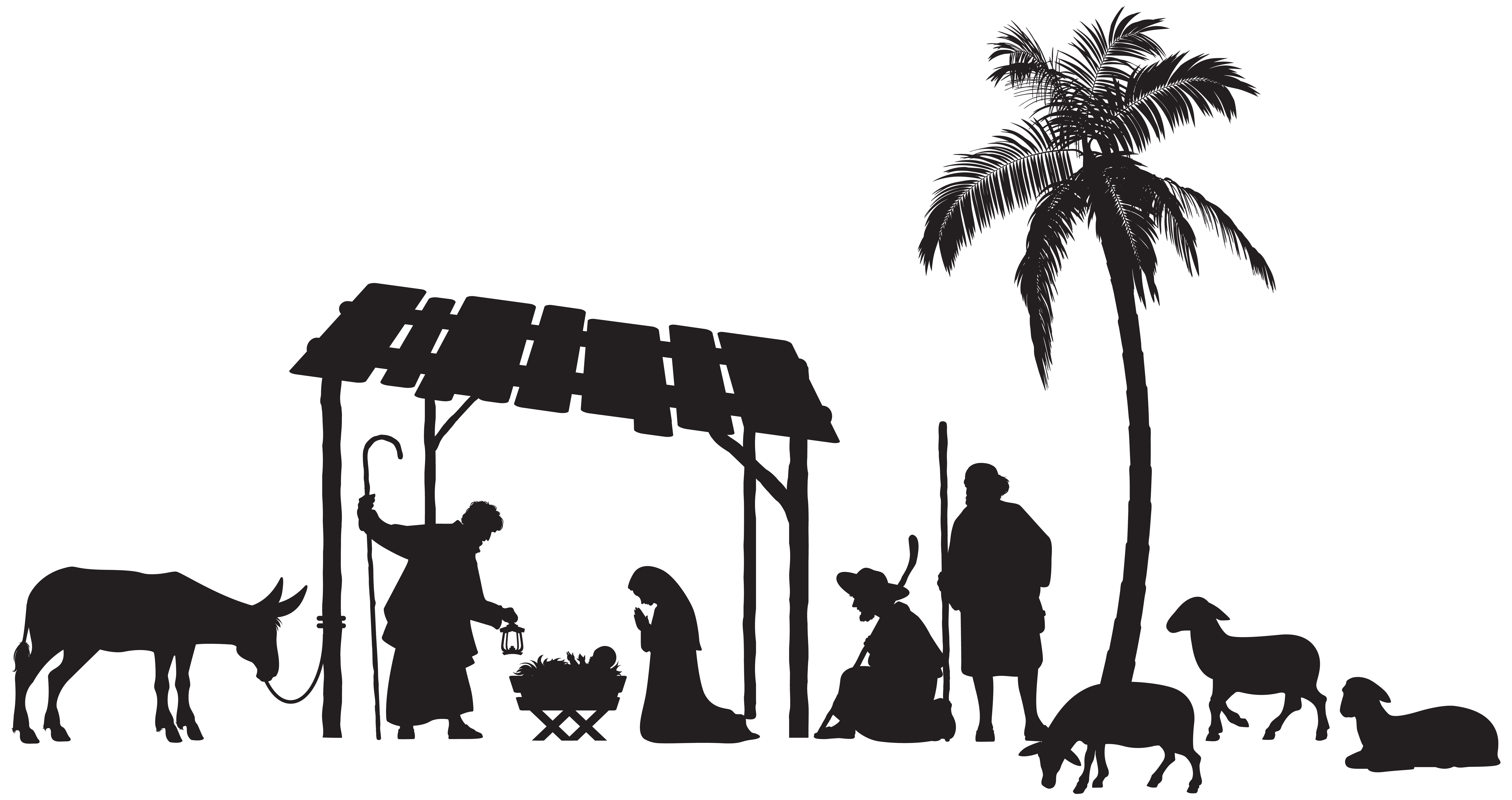 nativity silhouette clip art transparent