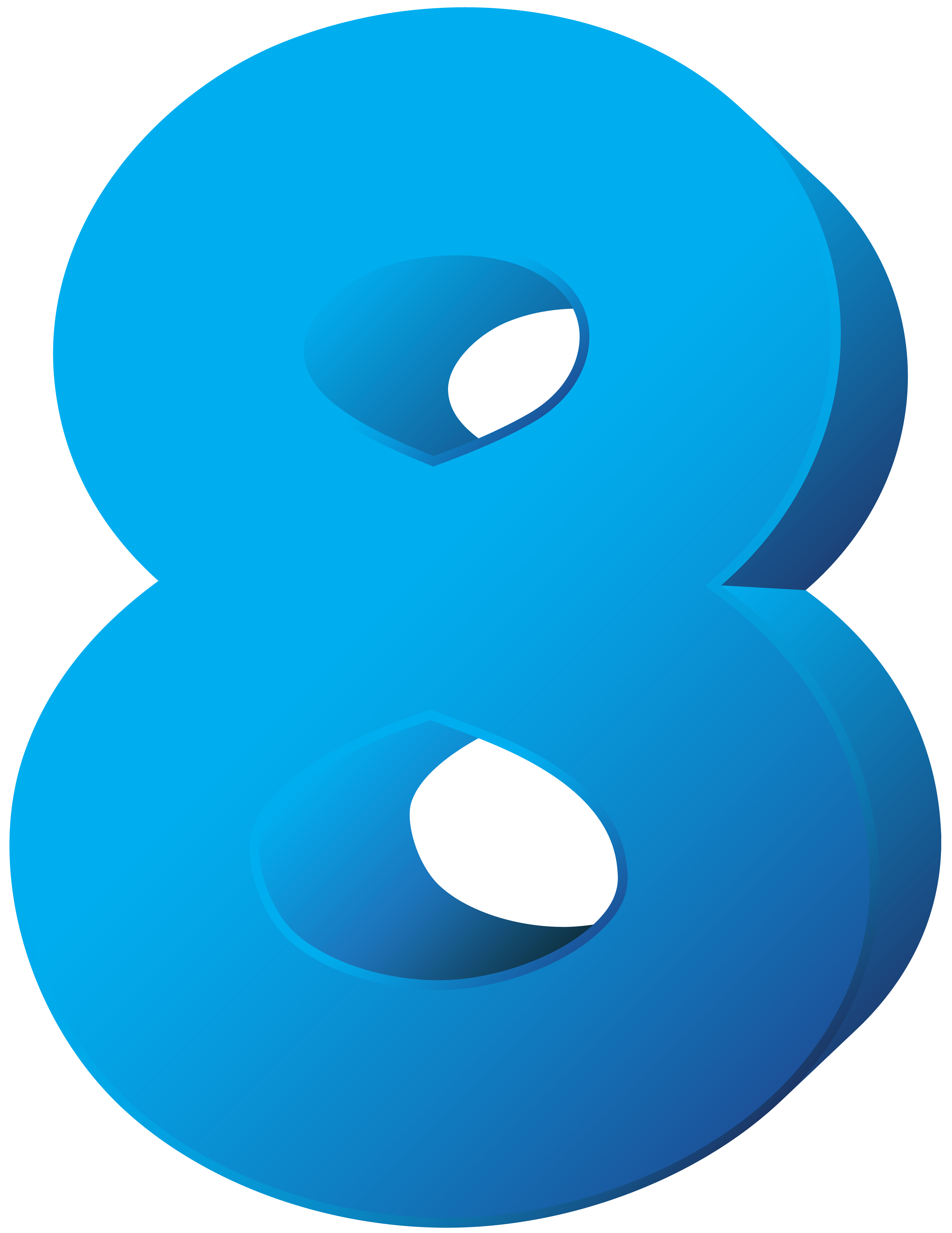 number 8 blue