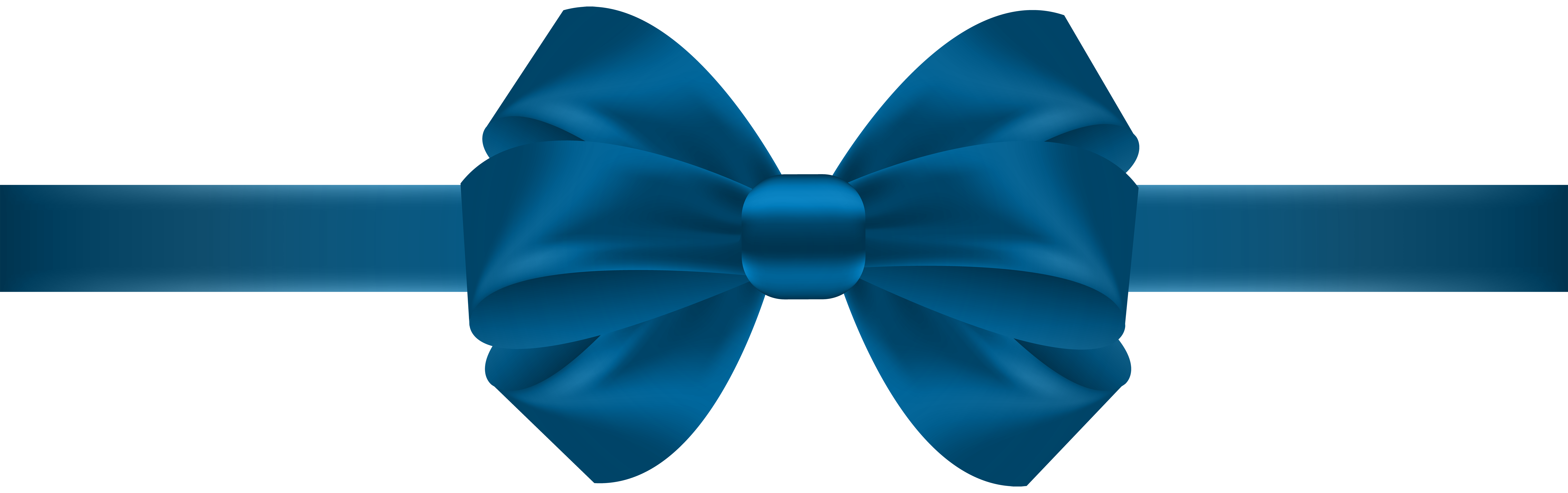 Blue Bow Transparent PNG Clip Art Image​