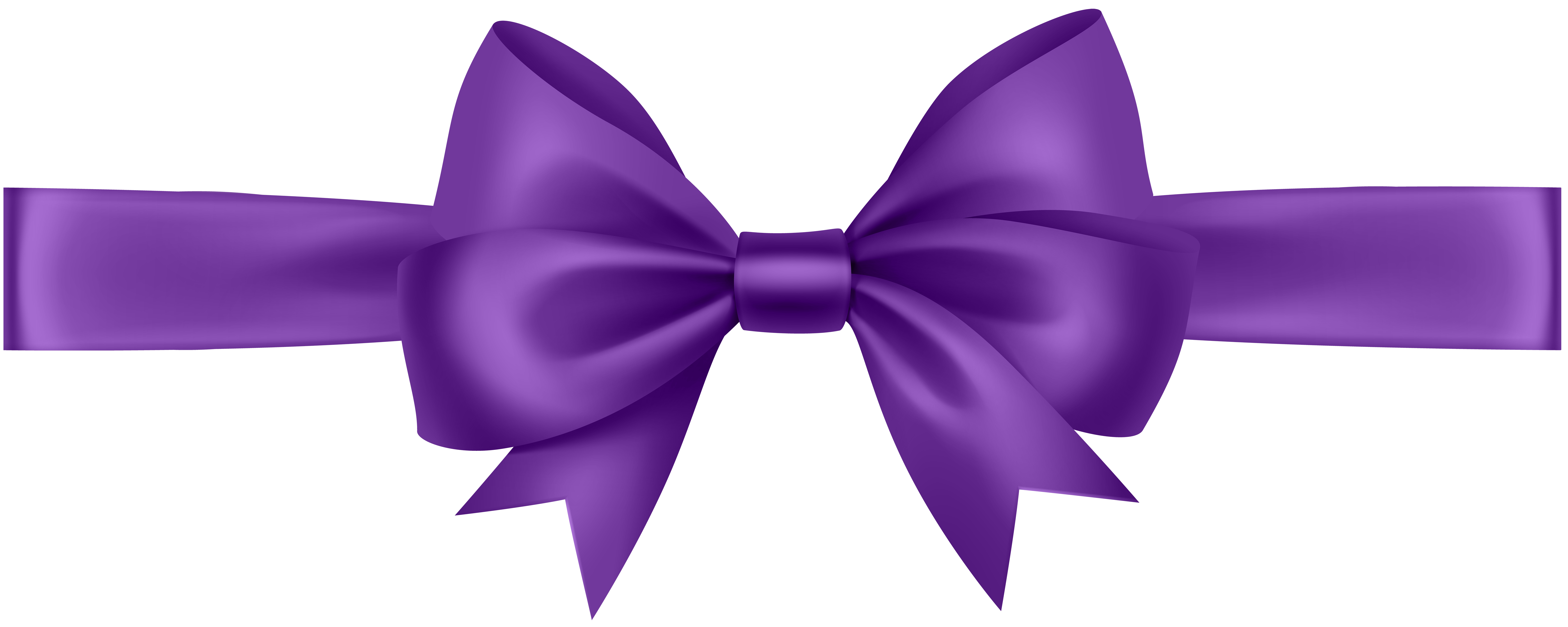 Ribbon with Bow Purple Transparent PNG Clip Art Image​