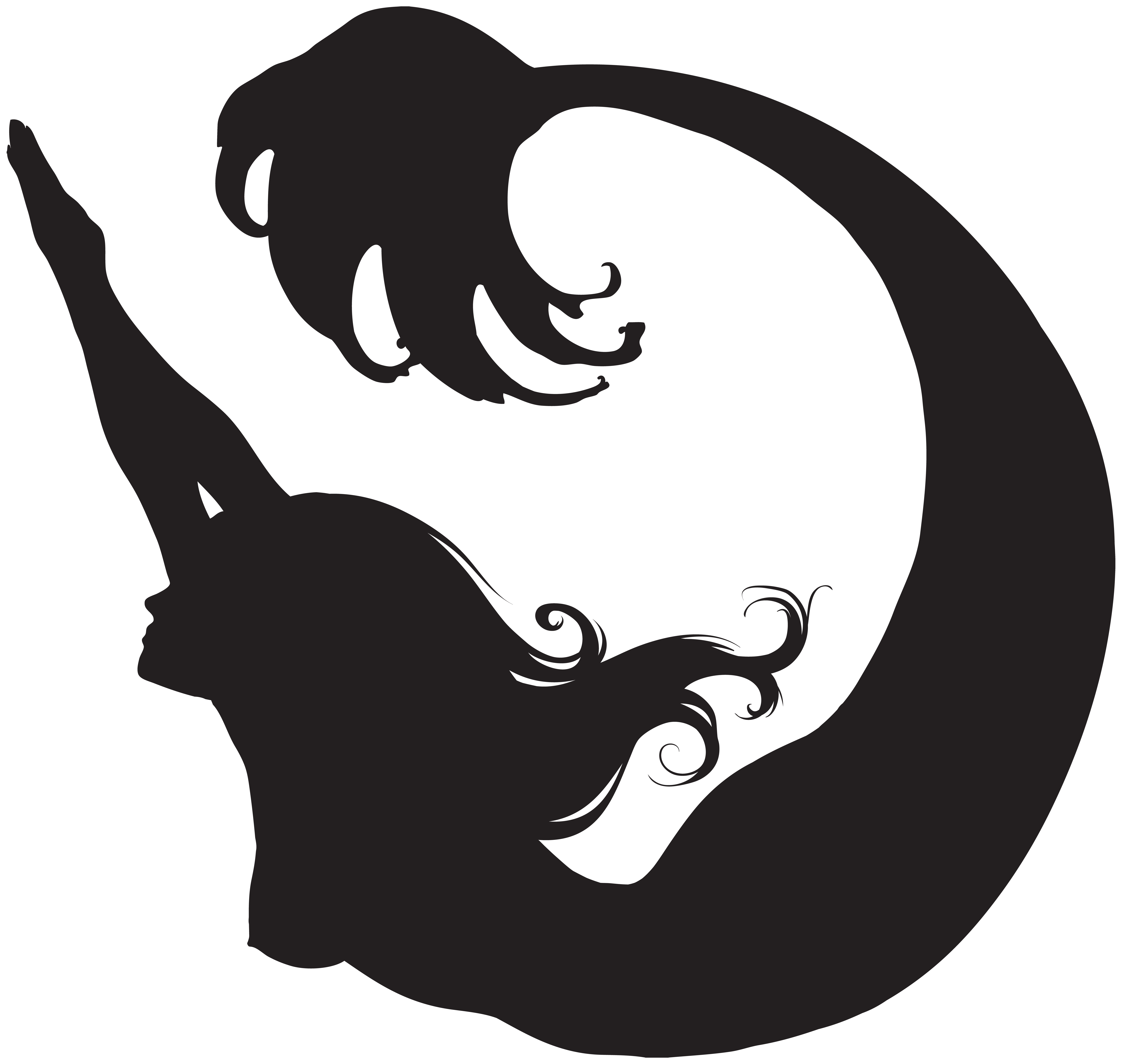 swimming silhouette png