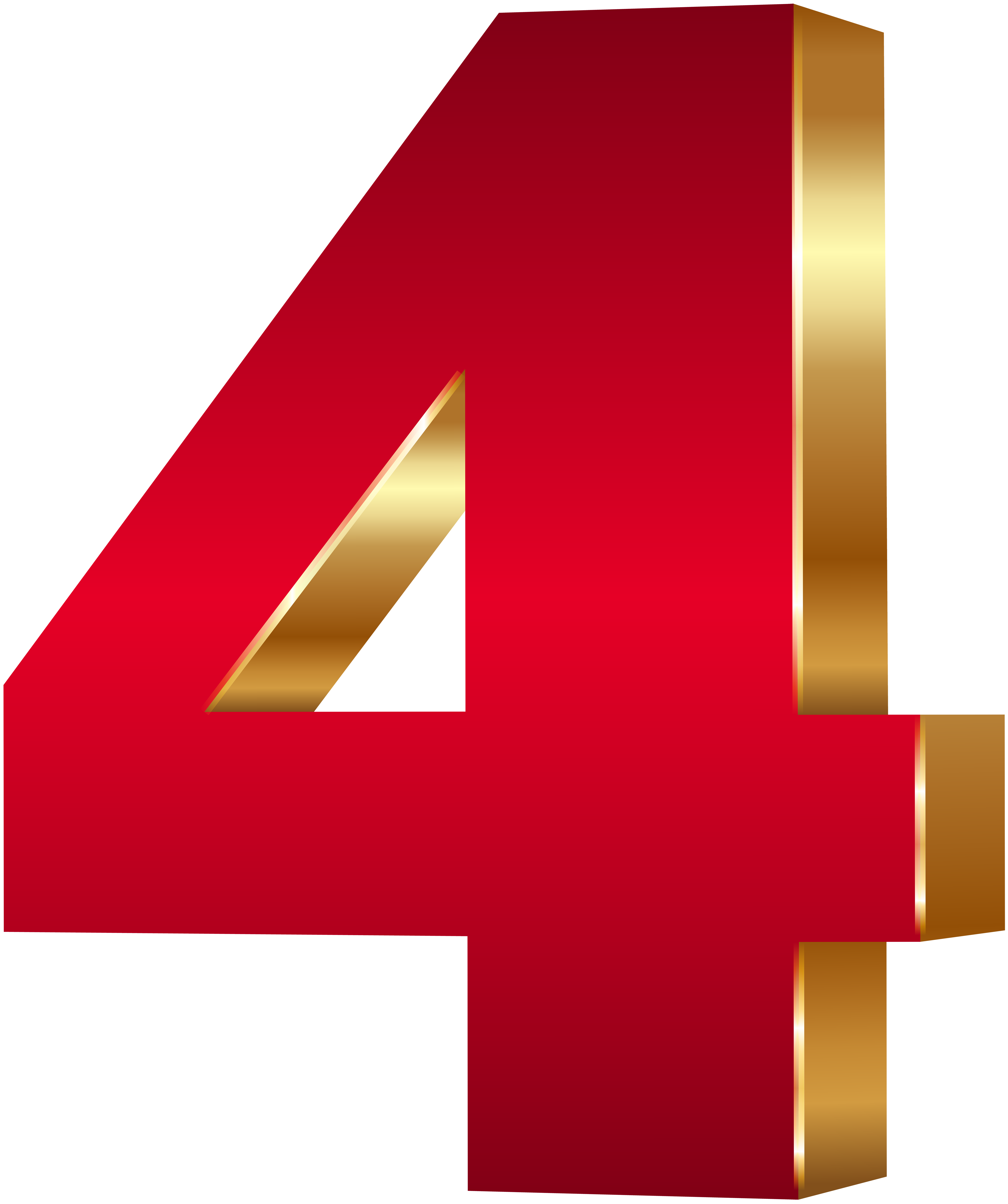 red number 4 clipart