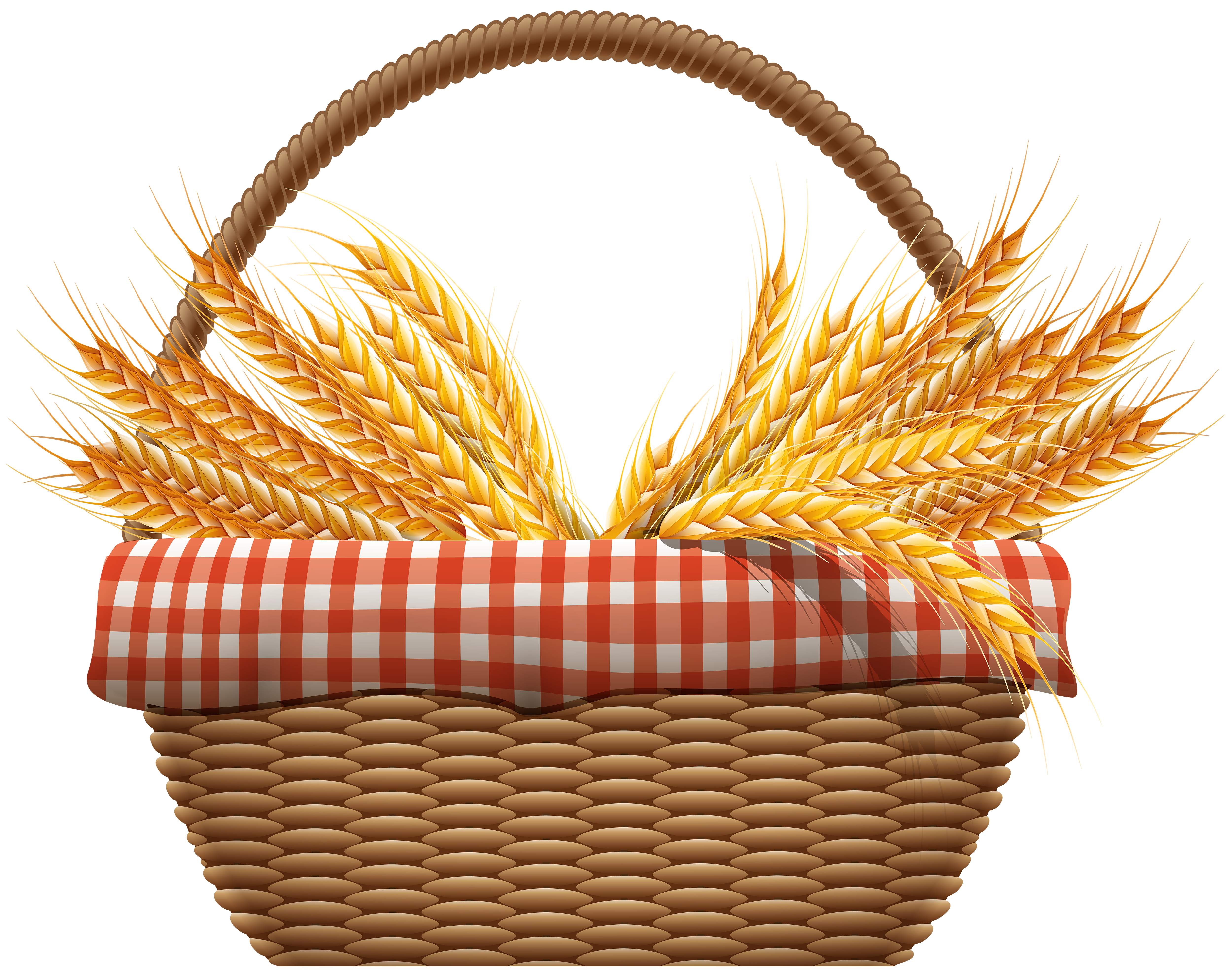 Autumn Basket with Wheat PNG Clip Art Image​ | Gallery Yopriceville -  High-Quality Free Images and Transparent PNG Clipart