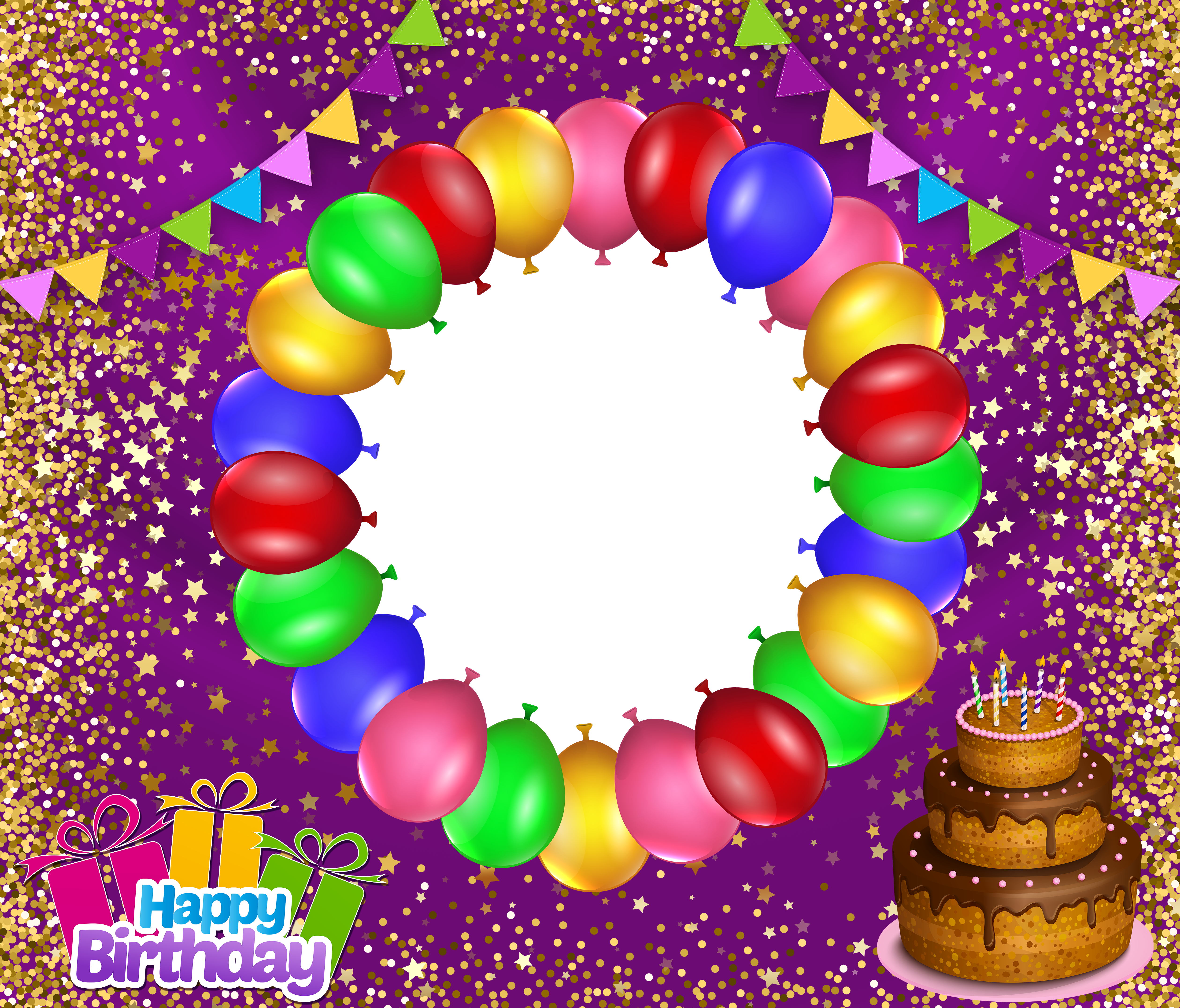 Happy Birthday Transparent Purple Photo Frame​ | Gallery Yopriceville -  High-Quality Free Images and Transparent PNG Clipart