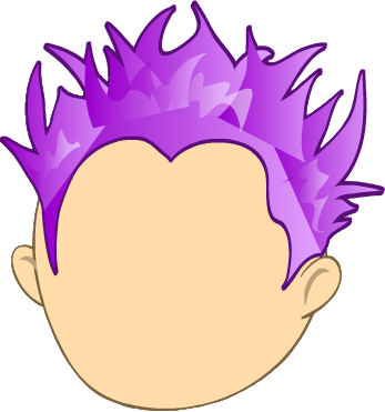 spiky hair clipart