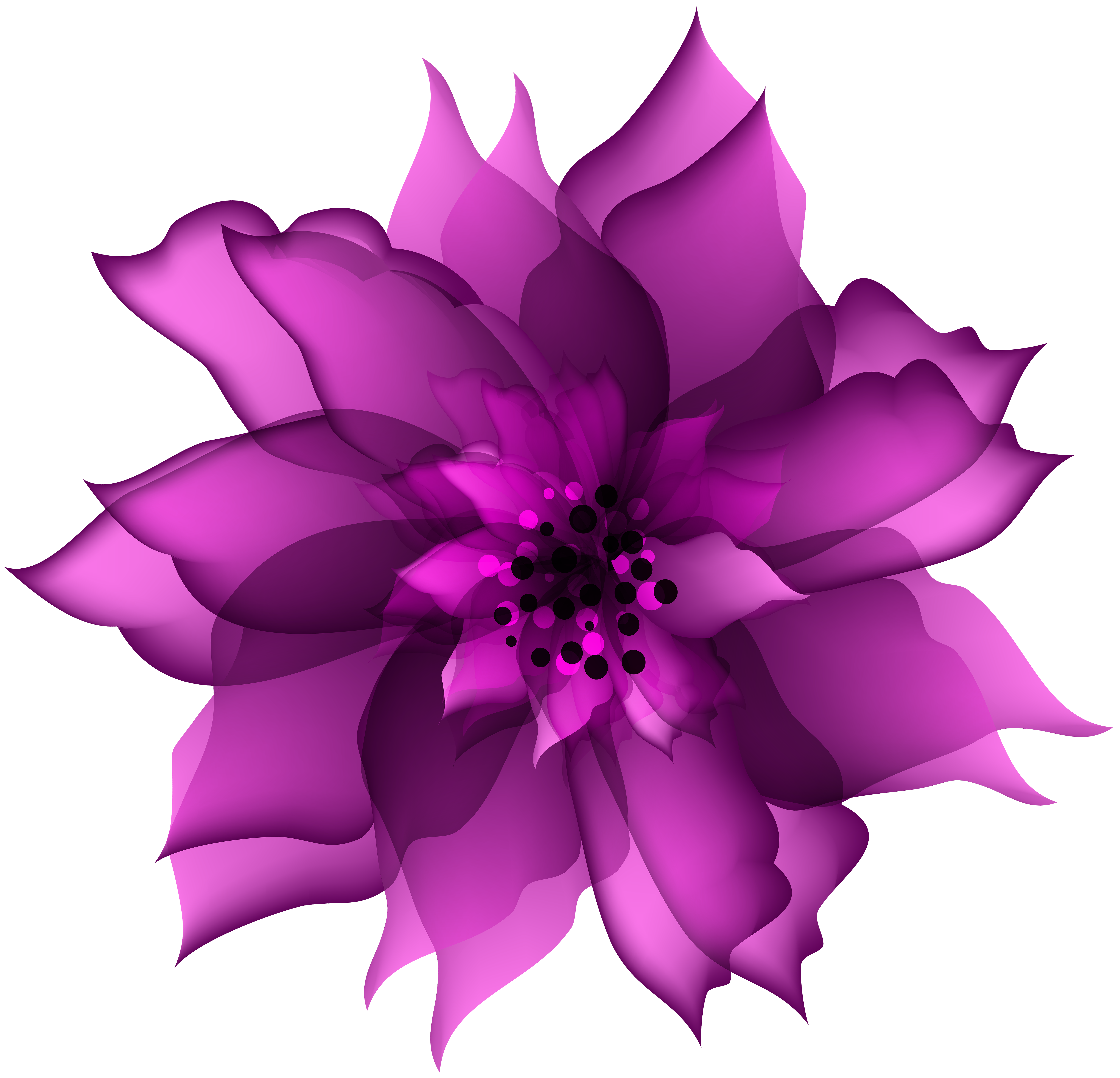 Decorative Flower Purple Transparent PNG Clip Art​