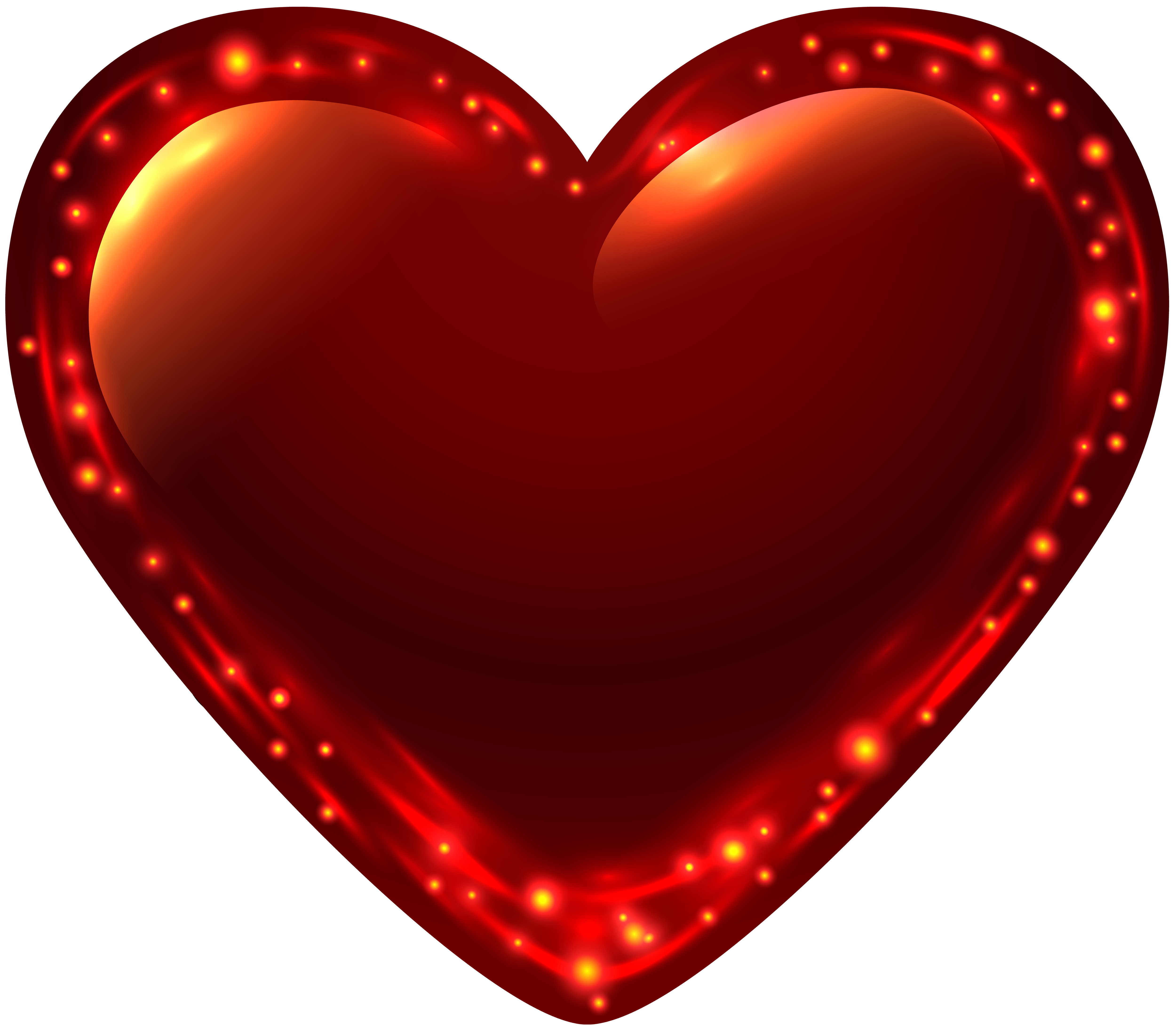 glowing heart clipart pictures