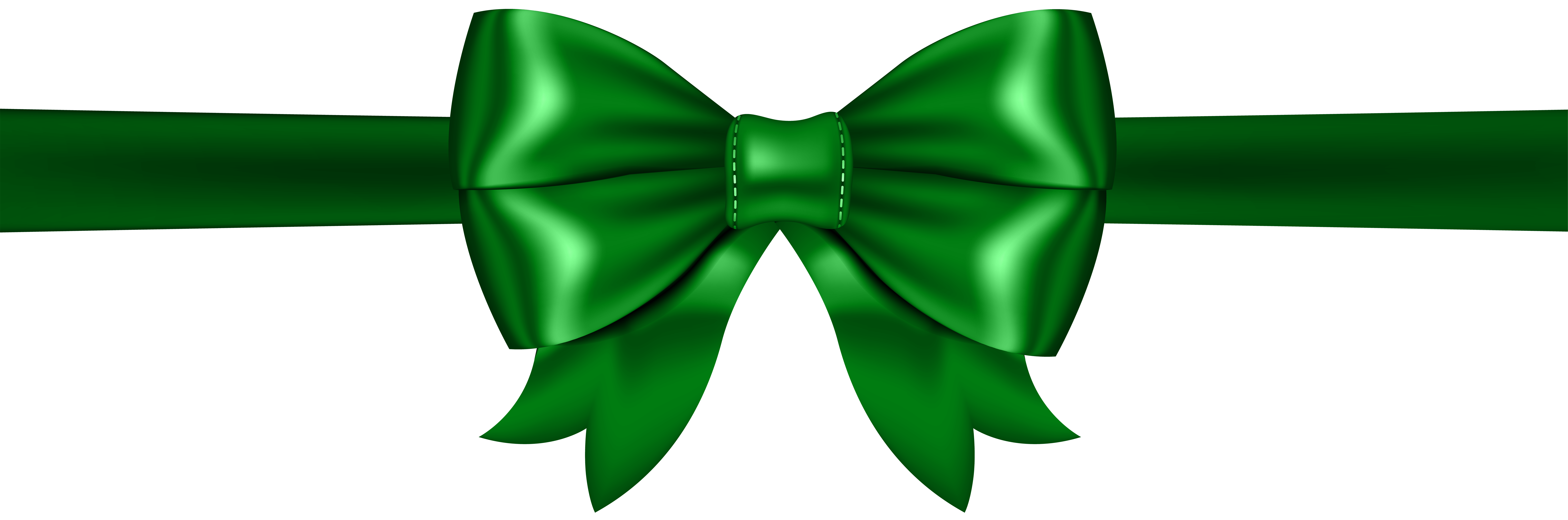 green ribbon bow clip art