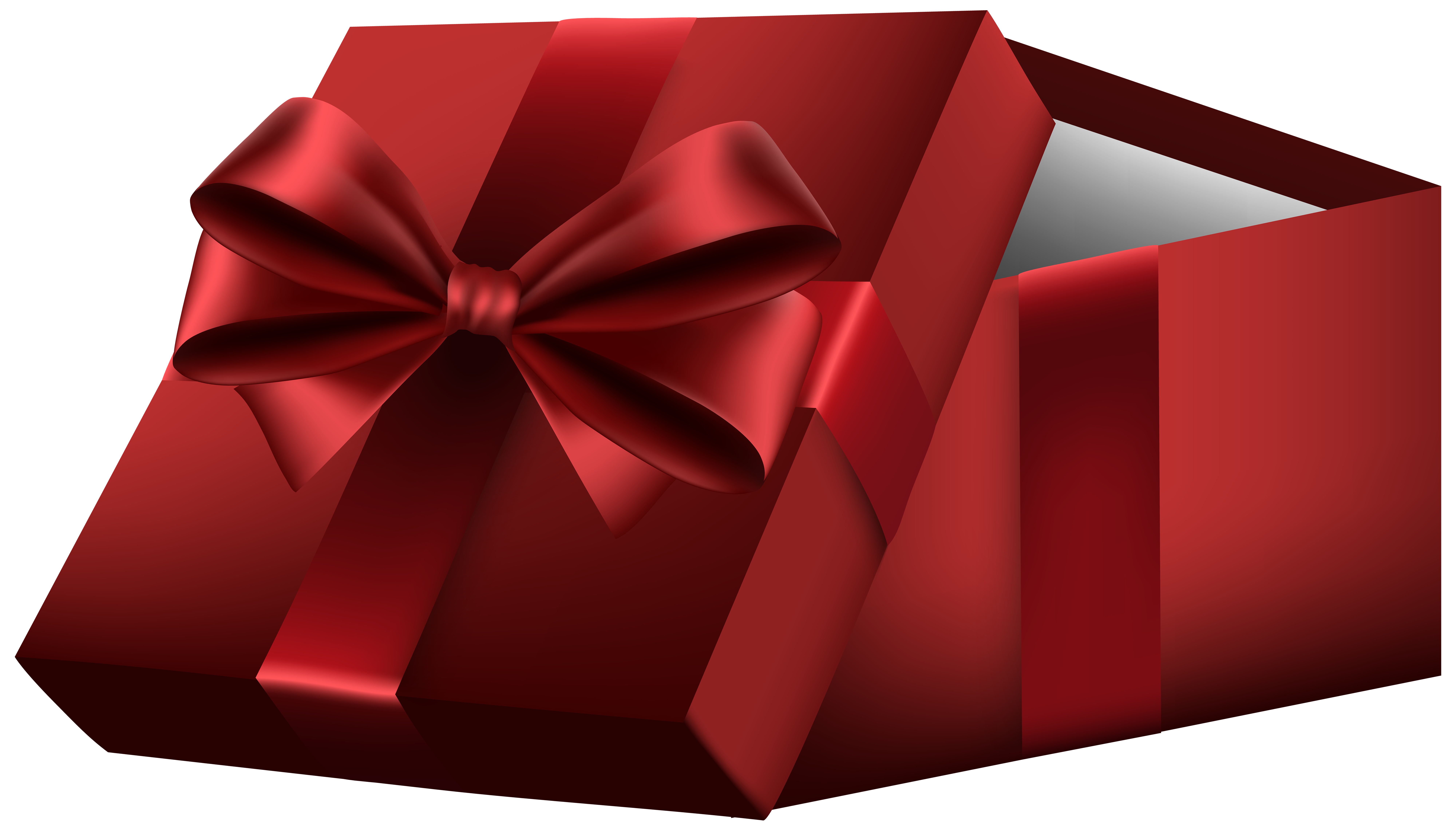 red gift box PNG transparent image download, size: 1410x1492px