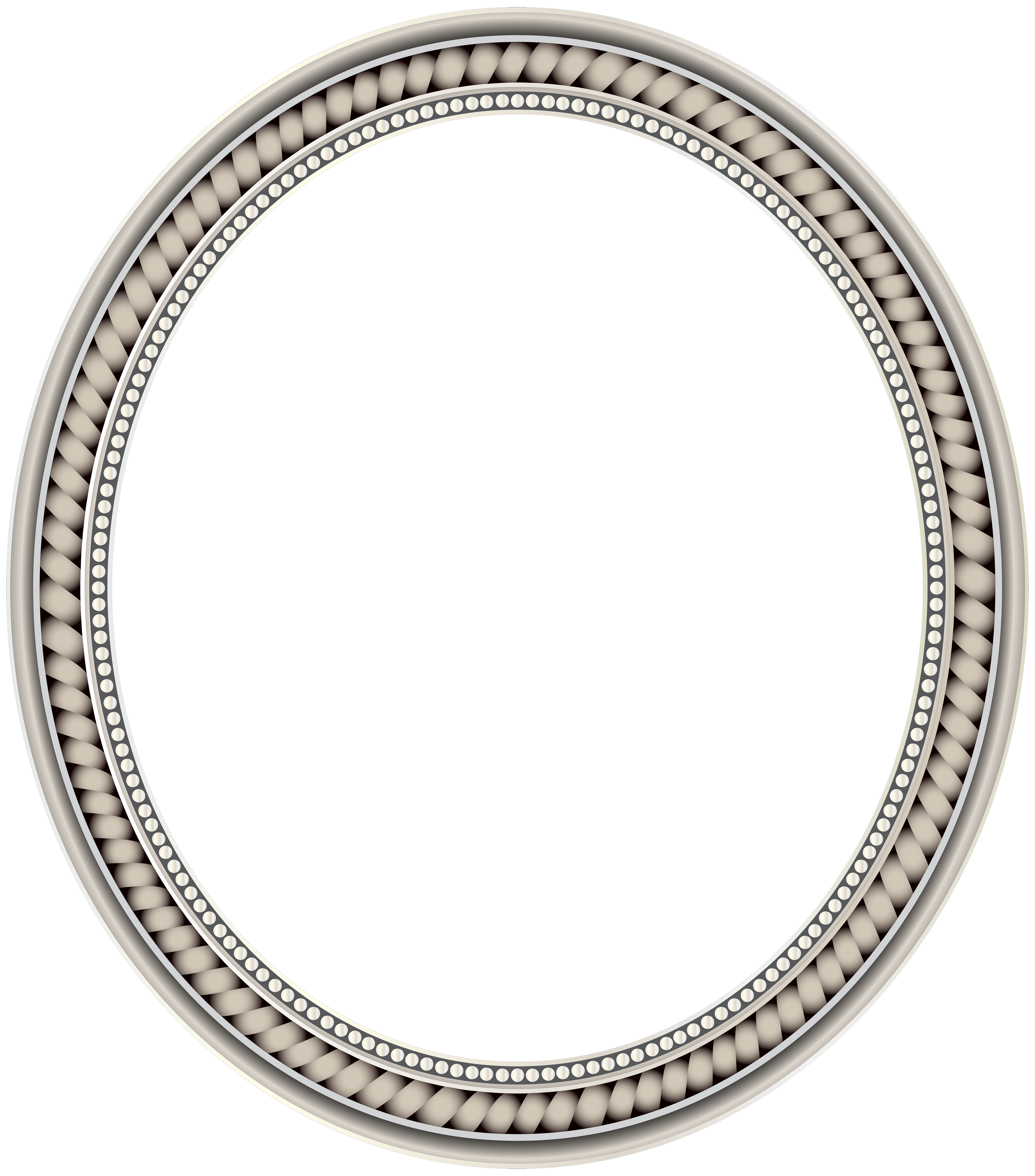 silver oval frame png