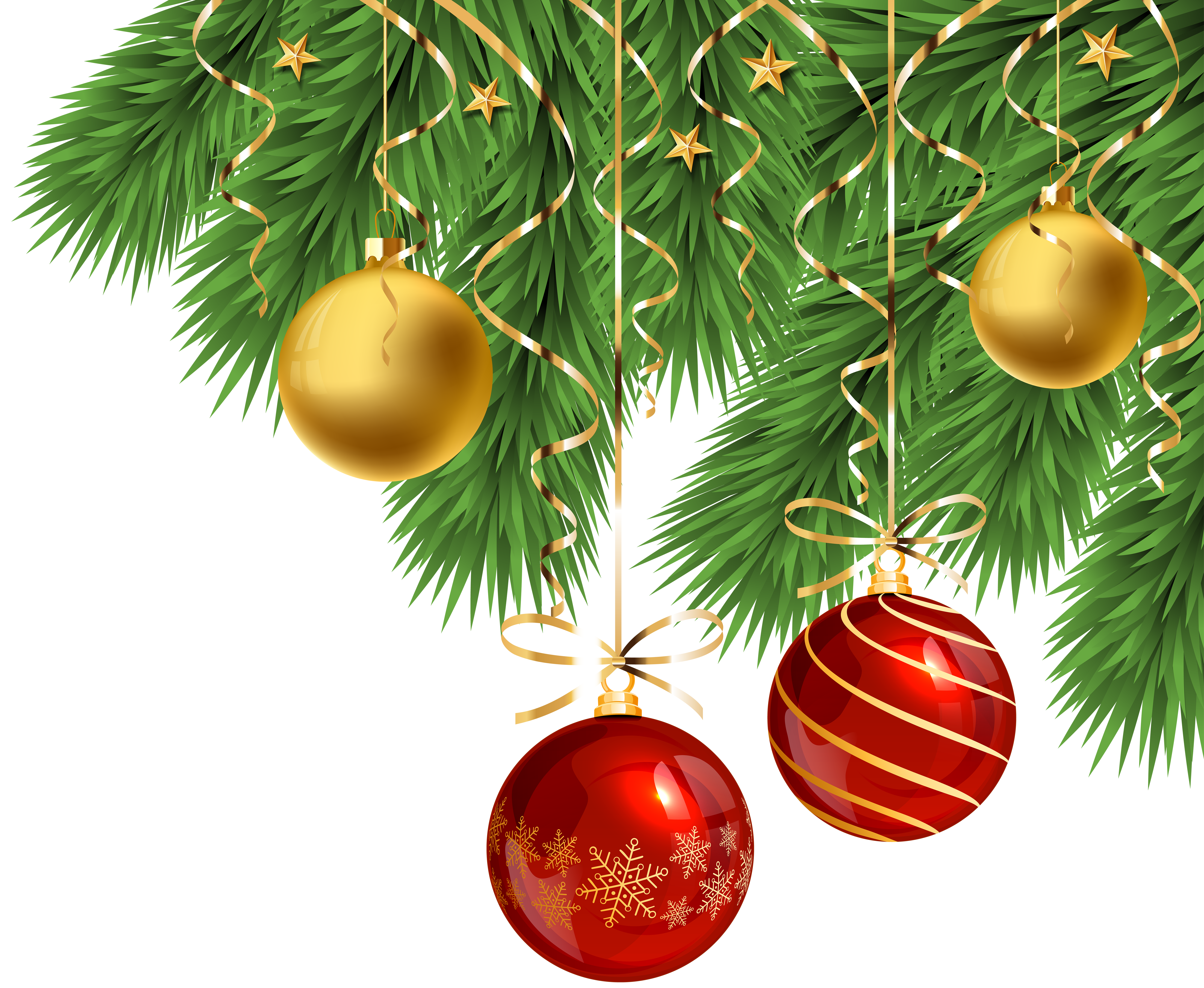 Christmas Balls Corner Decoration PNG Clip Art​ | Gallery ...