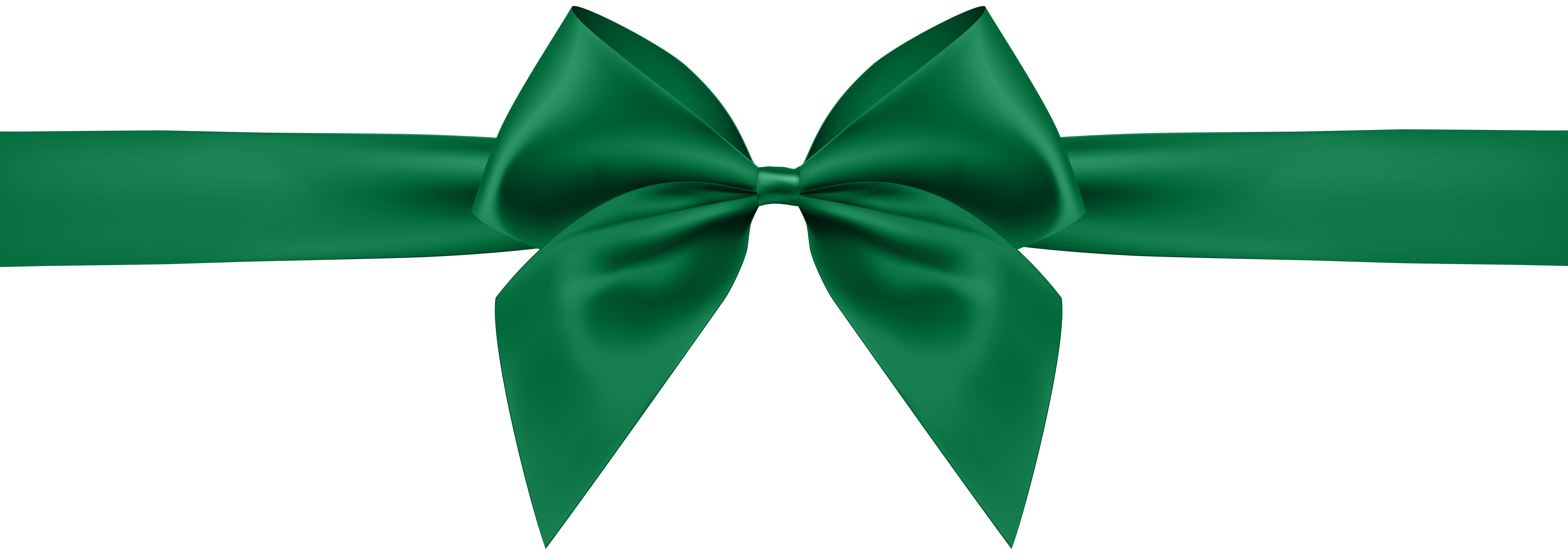 green ribbon bow clip art