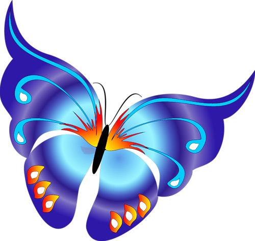 animated blue butterflies